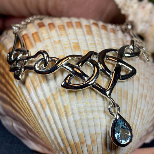 Lorena Celtic Knot Necklace - Topaz