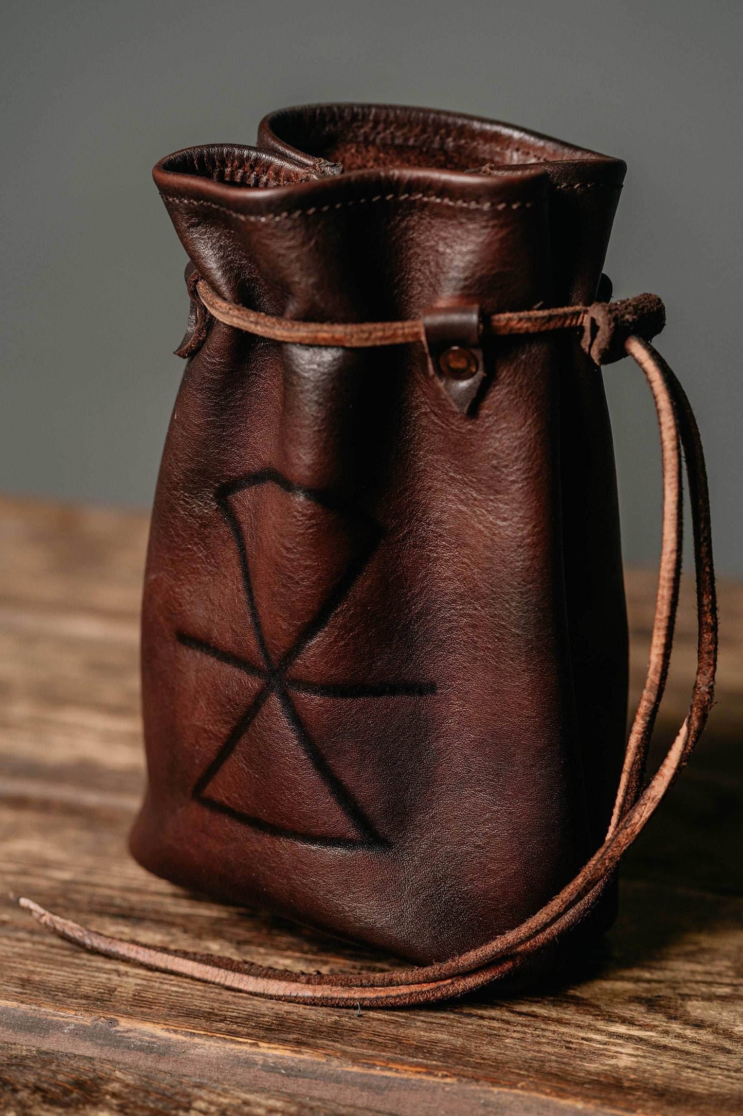 Viking leather belt bag - 