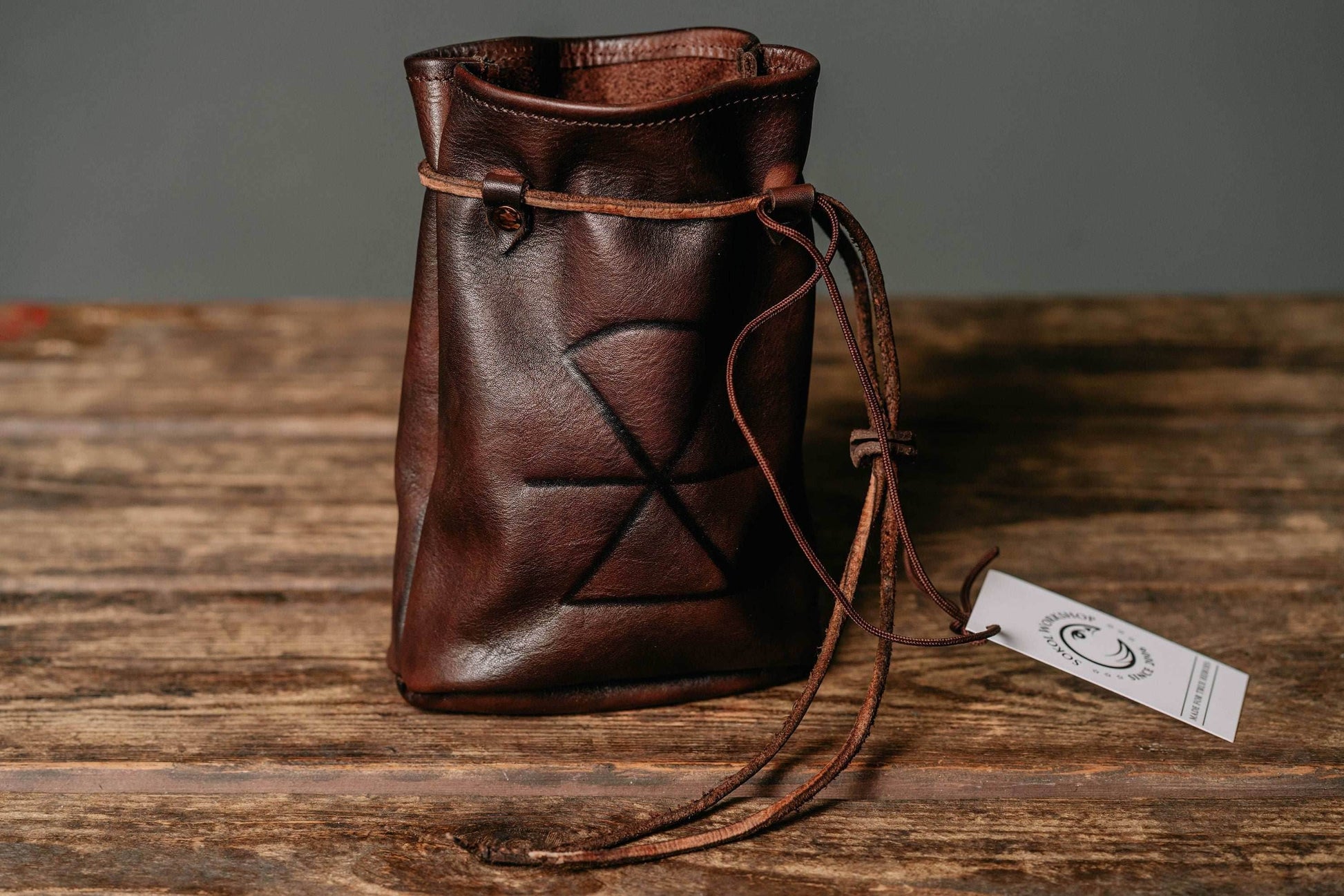 Viking leather belt bag - 