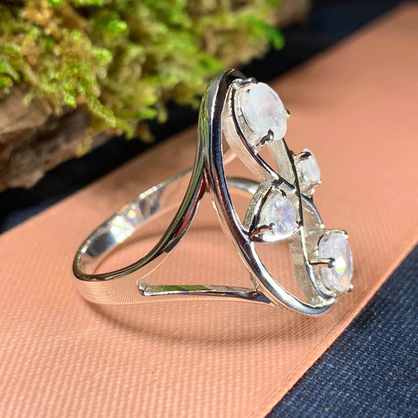 Moonstone Infinity Ring - 5