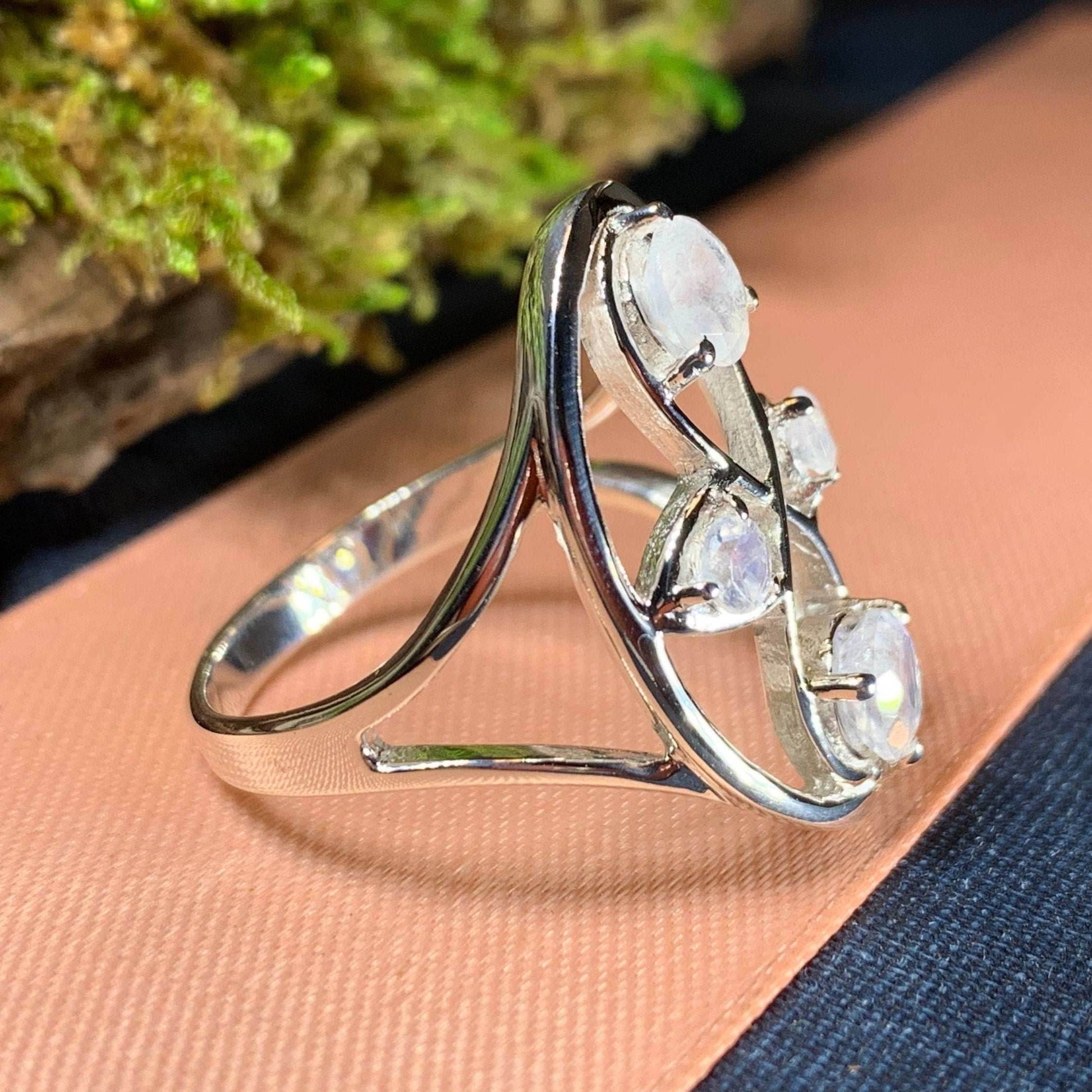 Moonstone Infinity Ring - 5