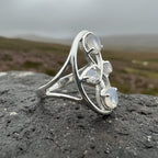 Moonstone Infinity Ring