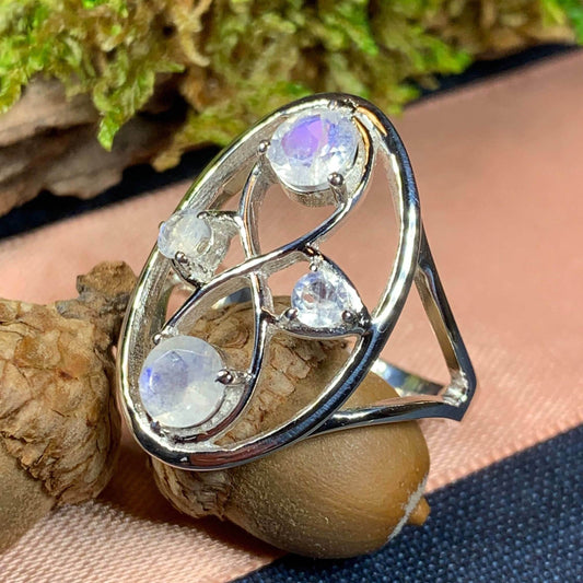Moonstone Infinity Ring - 5