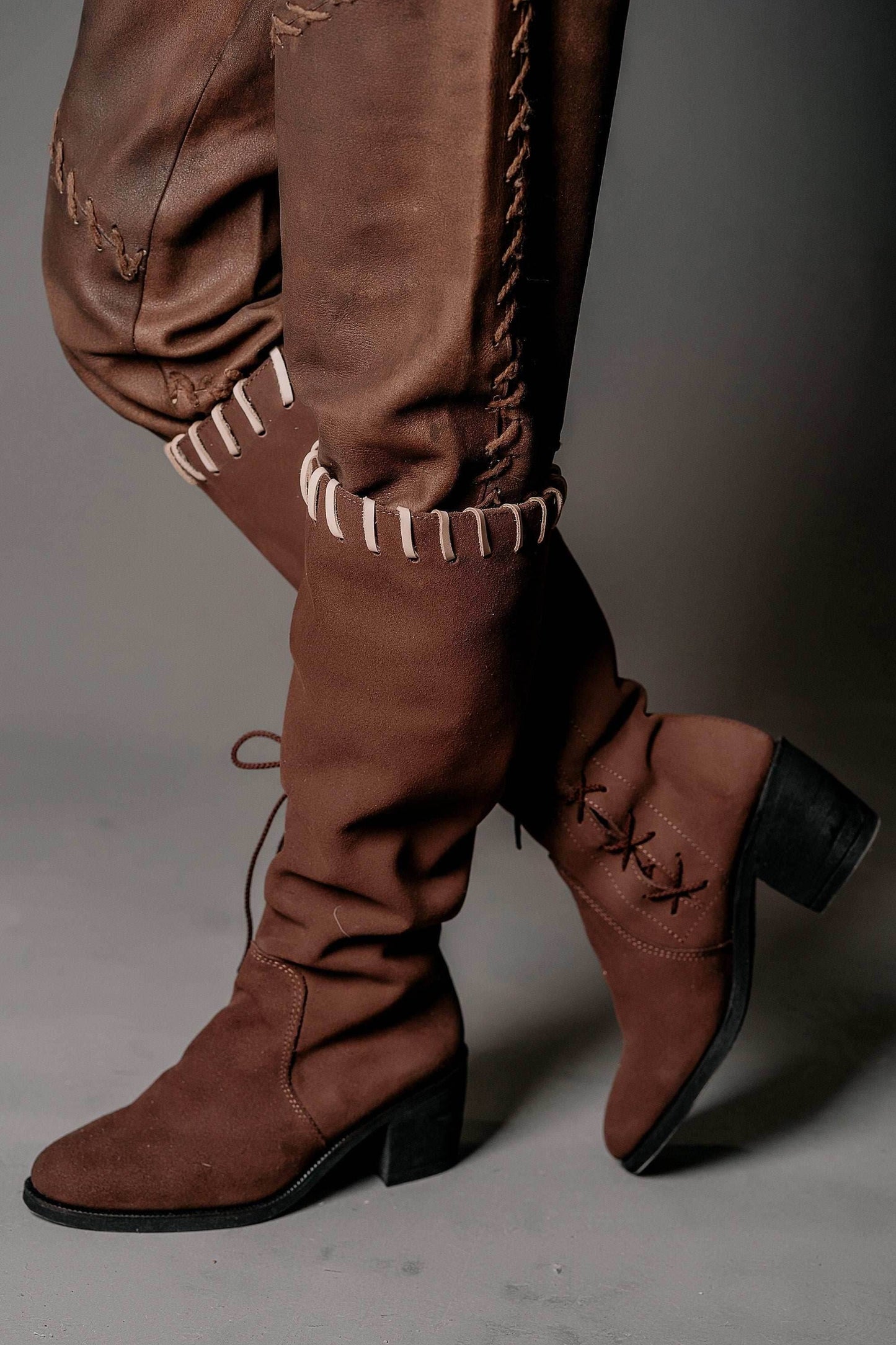 Porunn leather boots (Vikings) - Black / 5