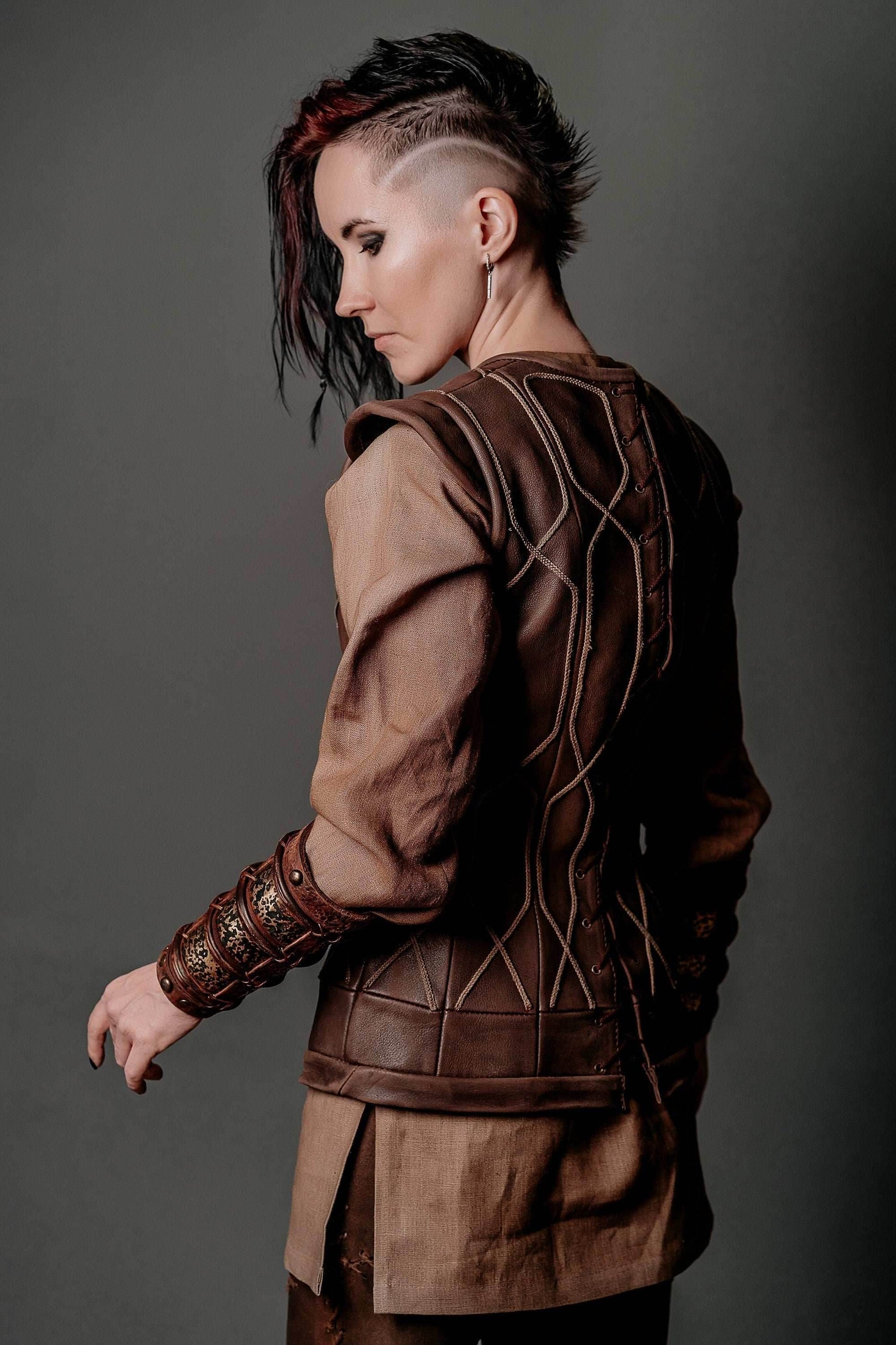 Porunn leather vest (Vikings) - S