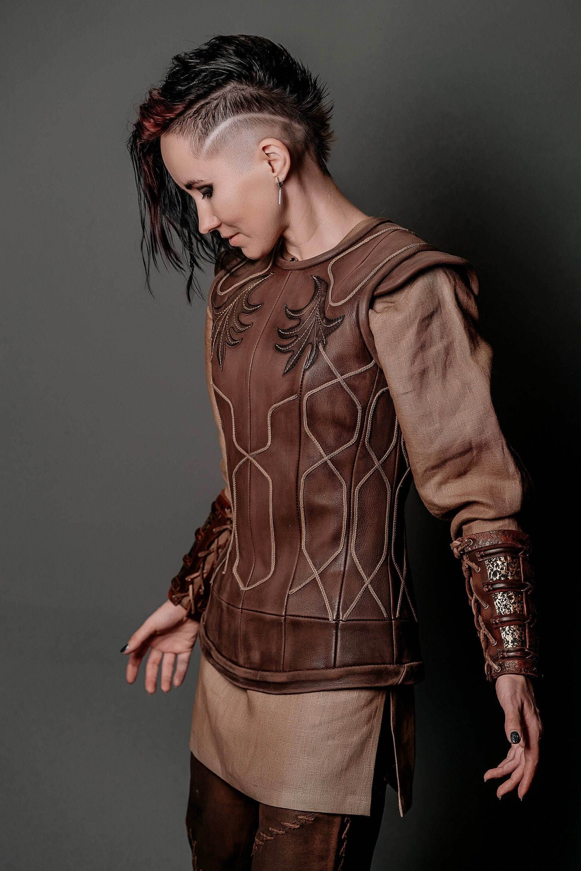 Porunn leather vest (Vikings) - S