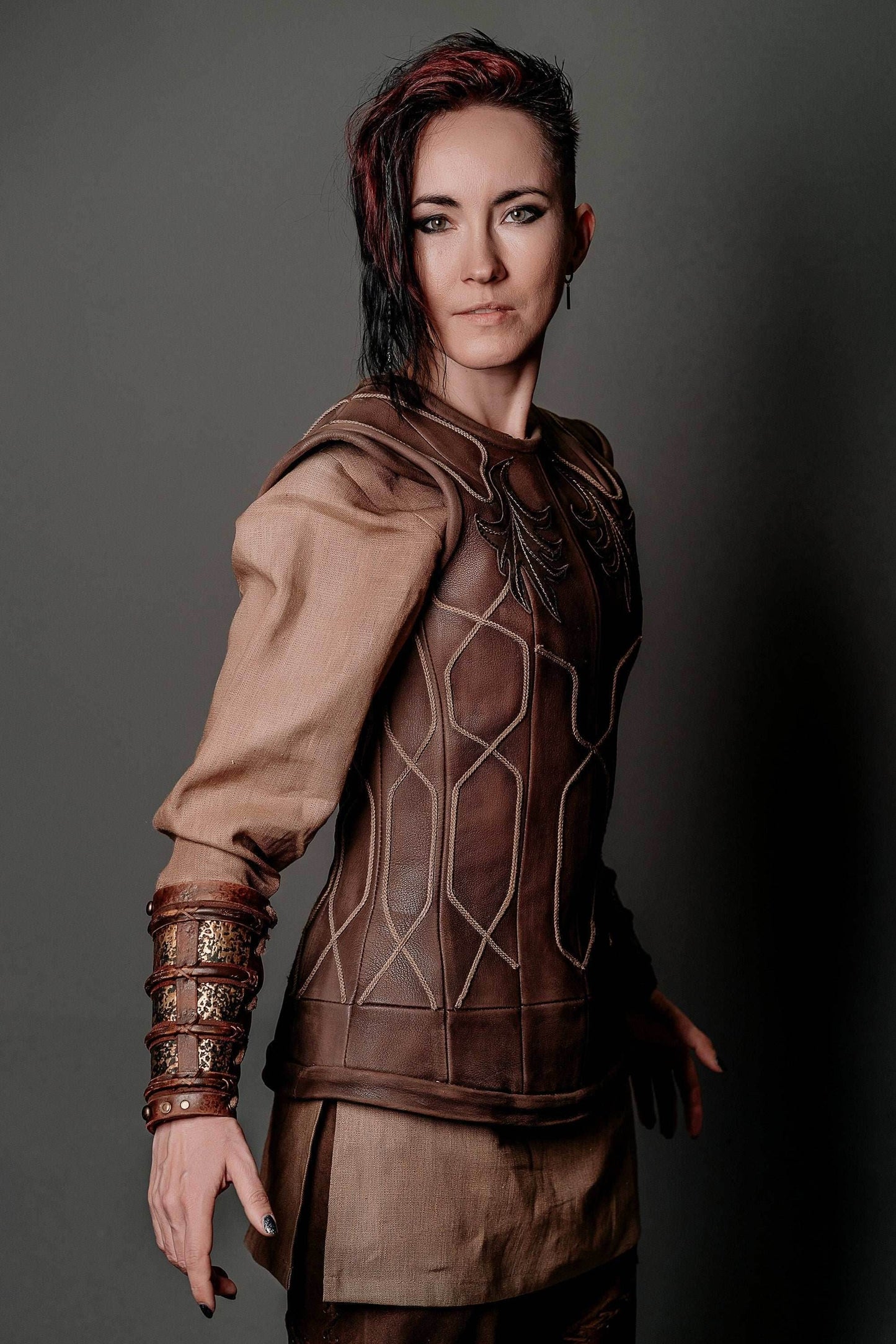 Porunn leather vest (Vikings) - S