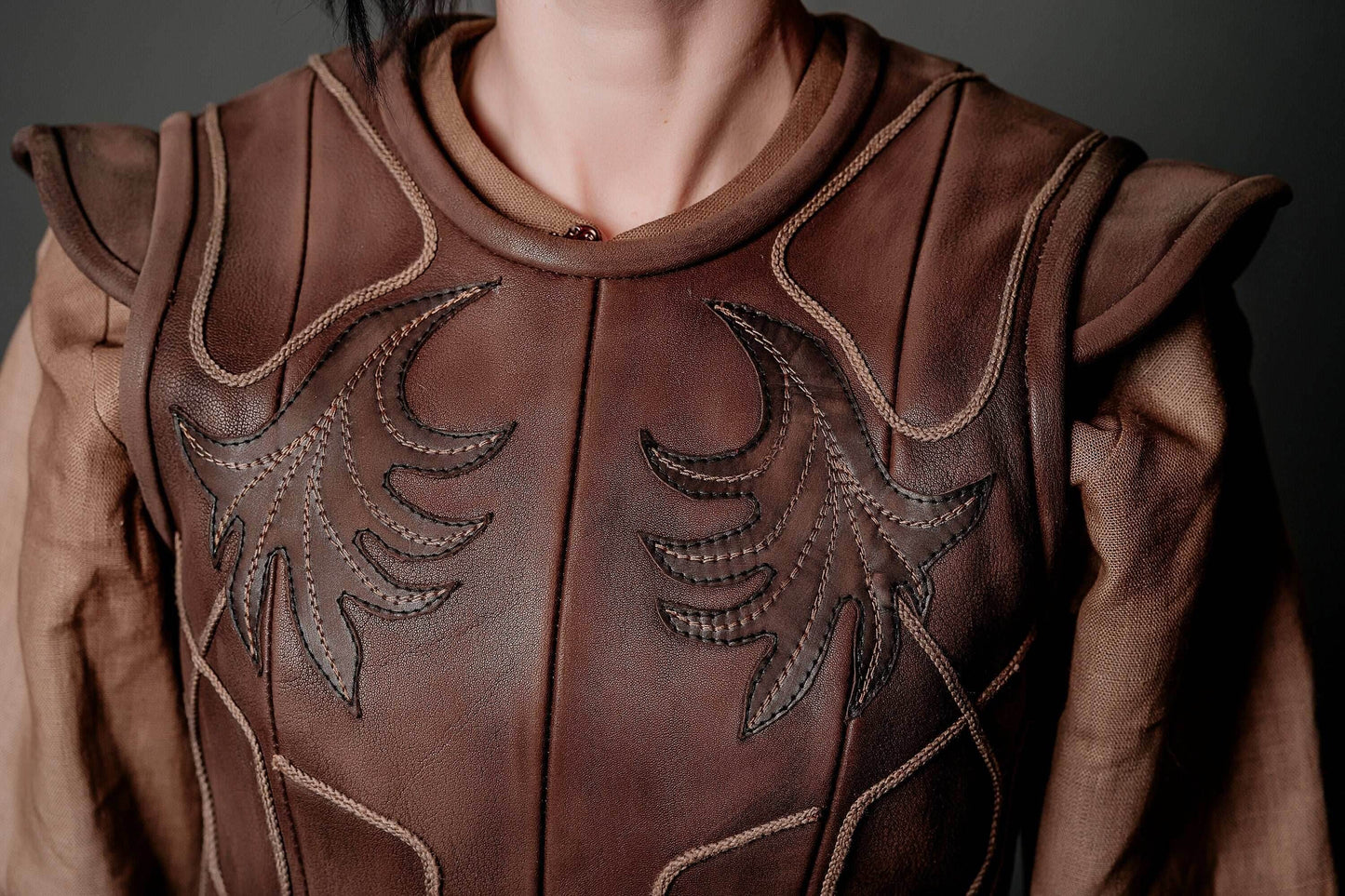 Porunn leather vest (Vikings) - S