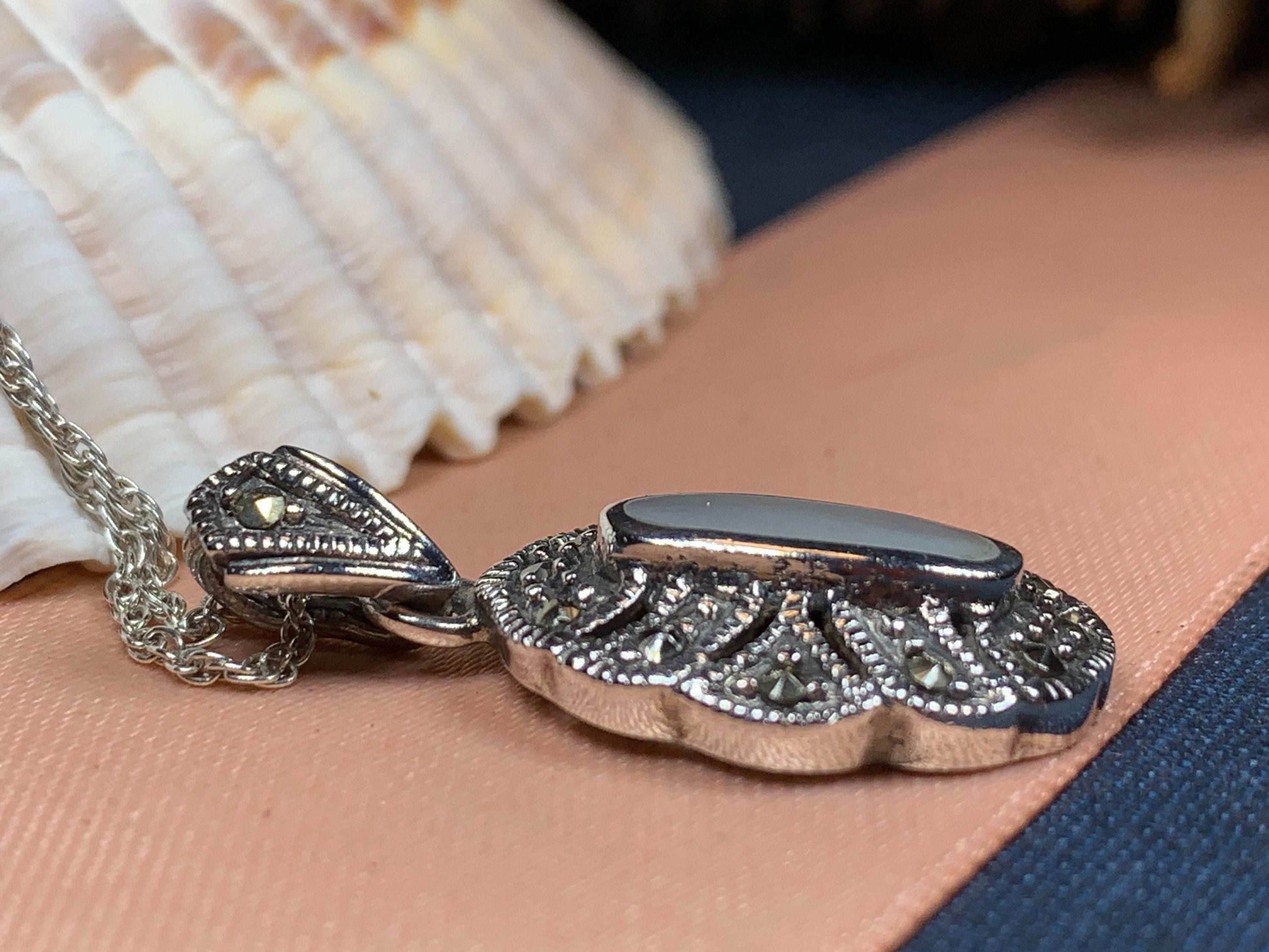 Victorian Marcasite Necklace - 18