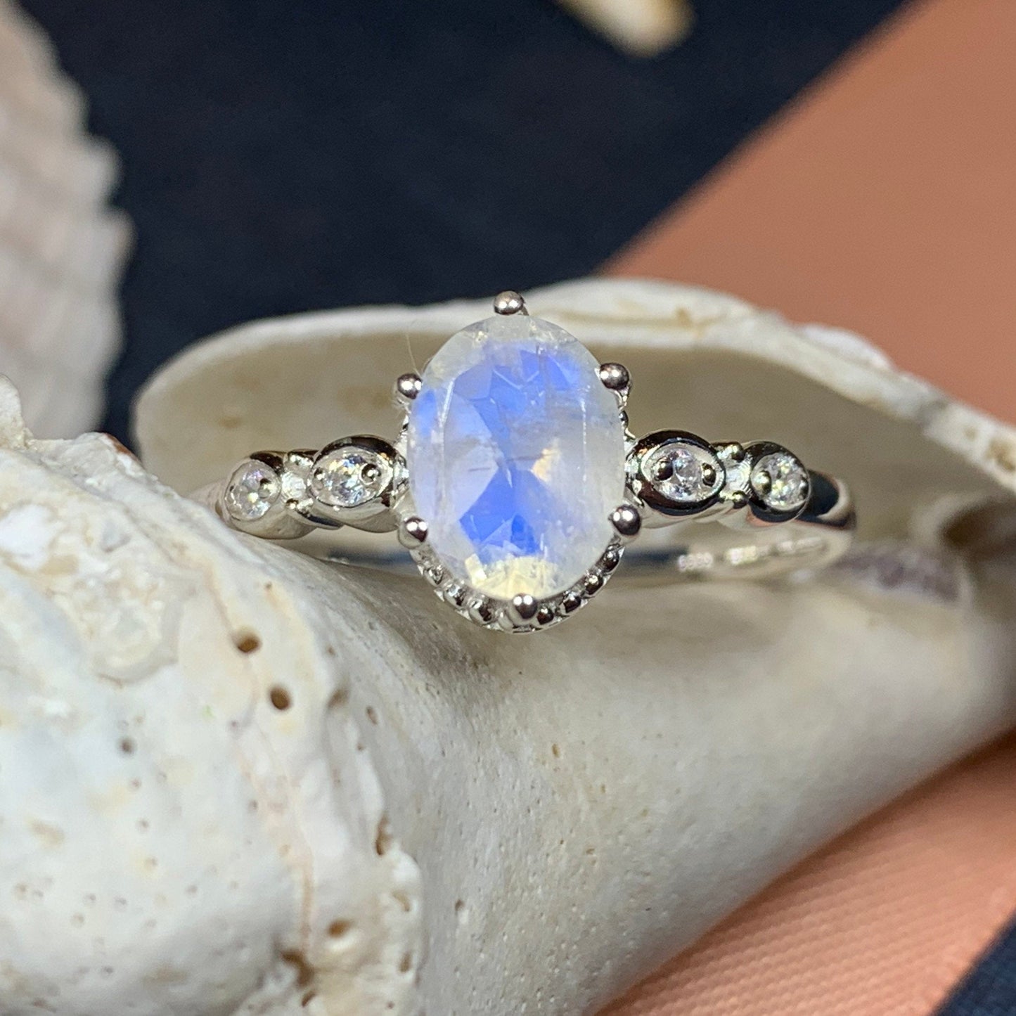 Diana Moonstone Promise Ring