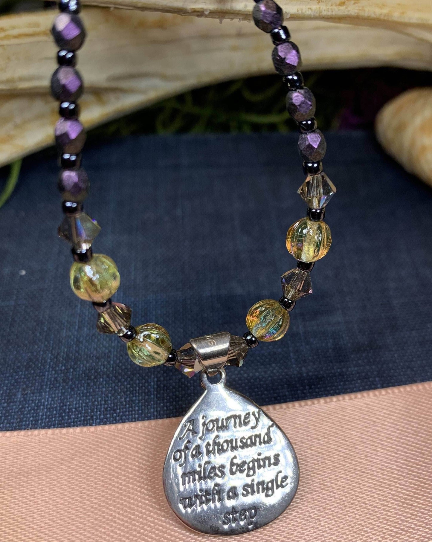 Inspirational Necklace - 15 inch / Purple
