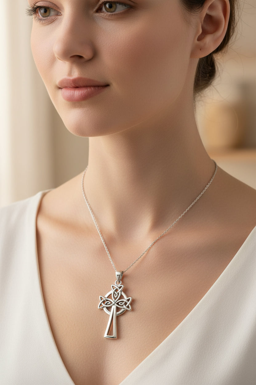 Eternal Love Celtic Cross Necklace
