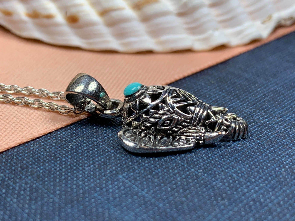 Turquoise Elephant Necklace - 18