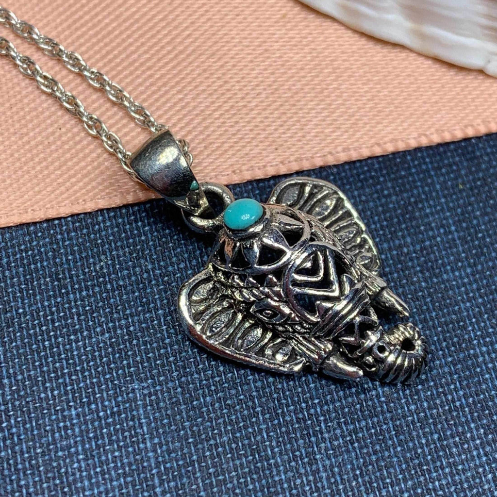 Turquoise Elephant Necklace - 18