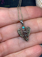 Turquoise Elephant Necklace - 18