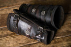 Uhtred larp leather bracers (Last Kingdom) - brown (as pictured) / For two hands