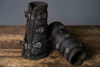 Uhtred larp leather bracers (Last Kingdom) - brown (as pictured) / For two hands