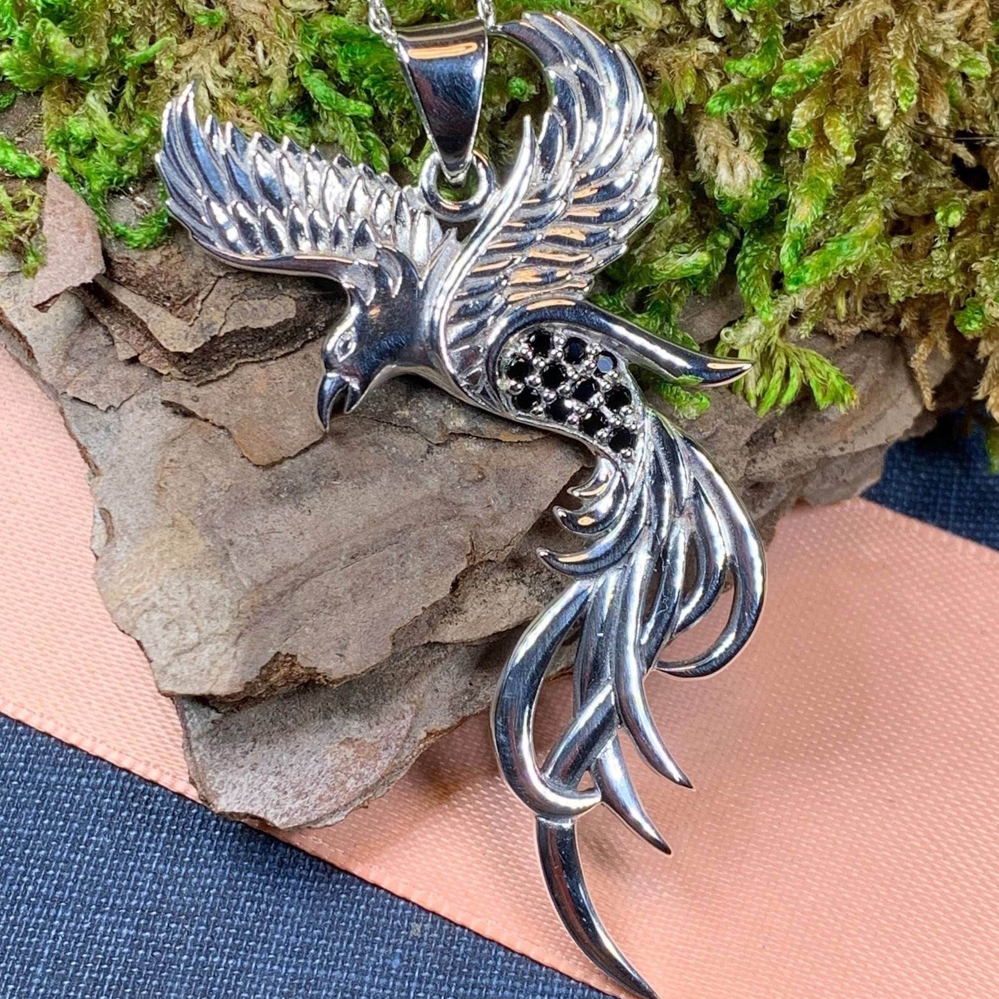 Firebird Phoenix Necklace - 18 / Amethyst