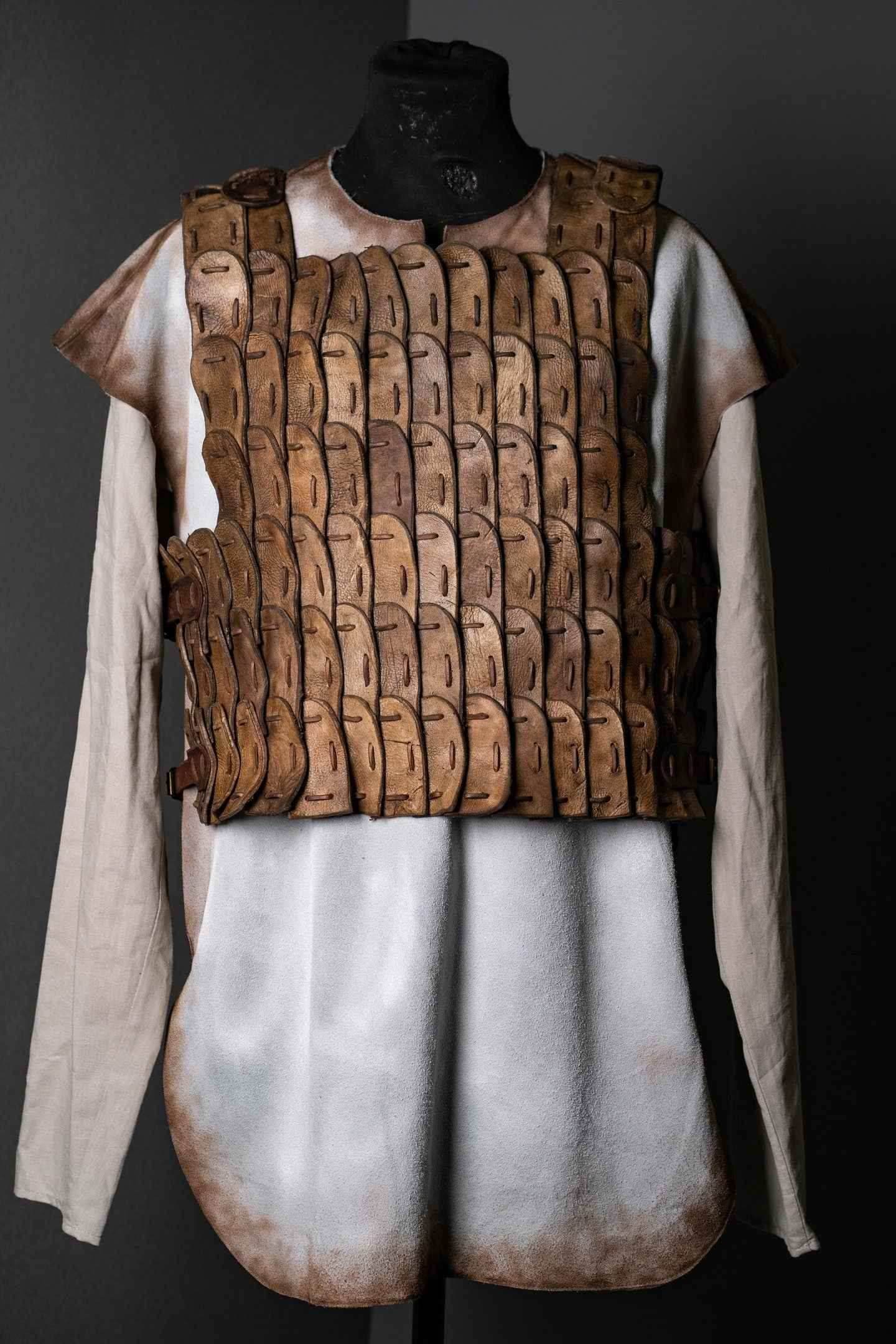 Viking Larp leather armor - XS / Lamellar cuirass