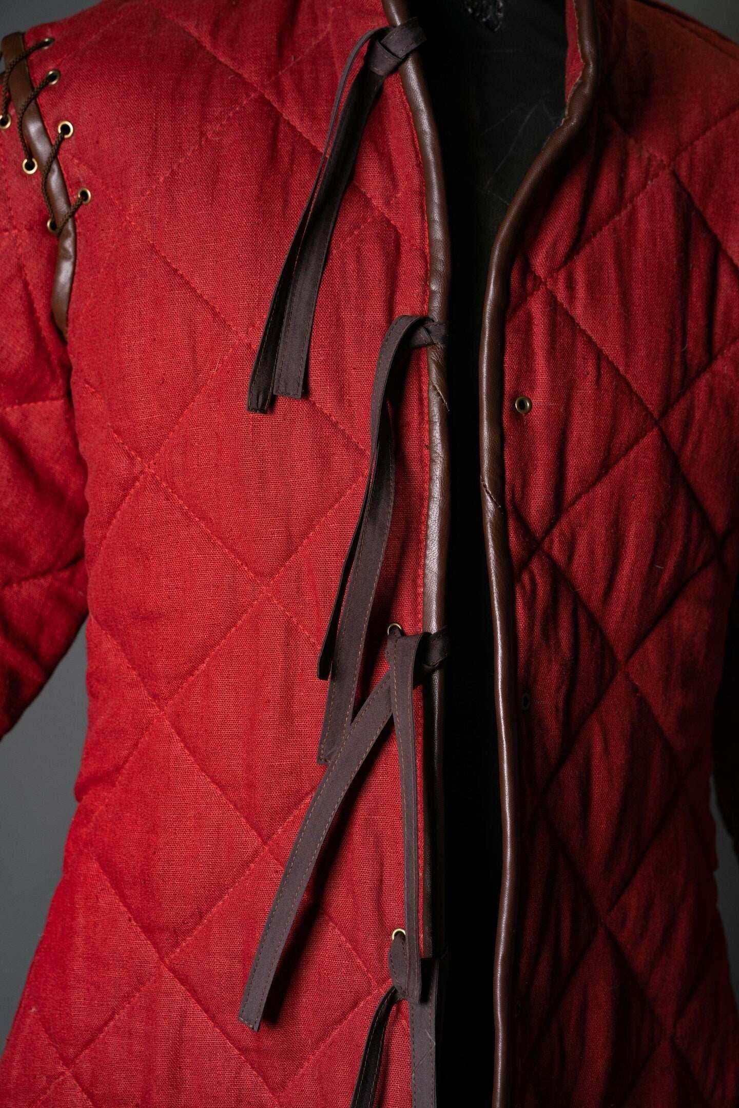Long larp gambeson - XS / Red (as on foto)