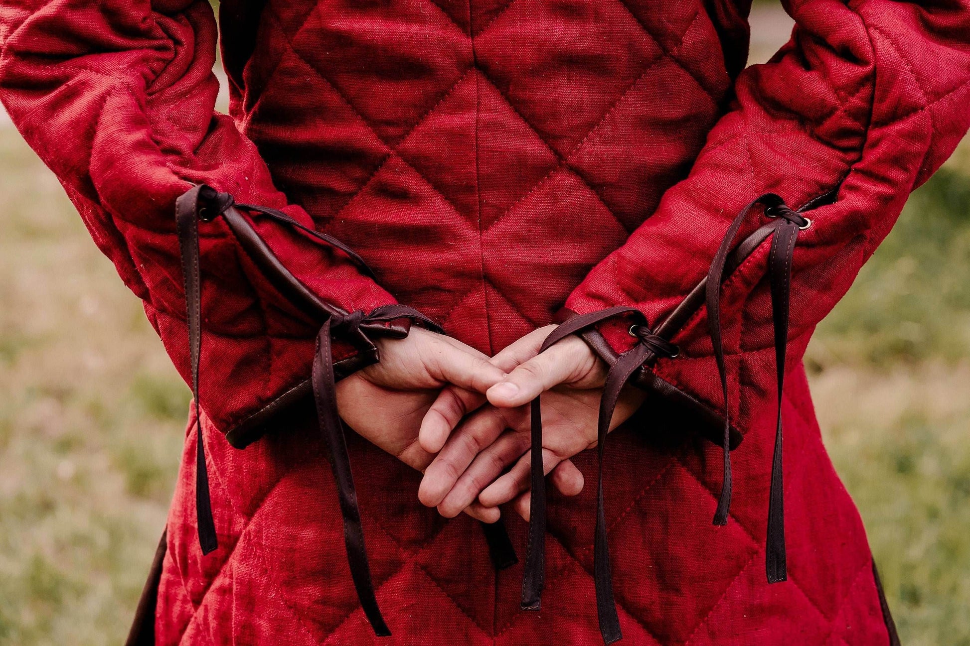 Long larp gambeson - XS / Red (as on foto)