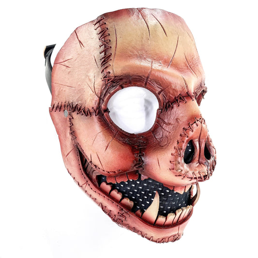 Evil Swine - Genuine Leather Mask - Freshly Butchered Horror Pig - Handmade Full Face Cover for Halloween or Performance Costume - 