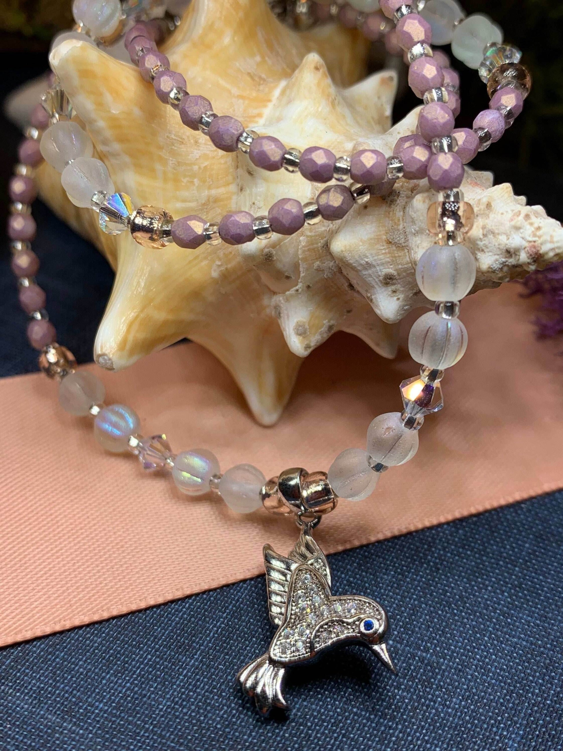 Summer Garden Hummingbird Necklace - 