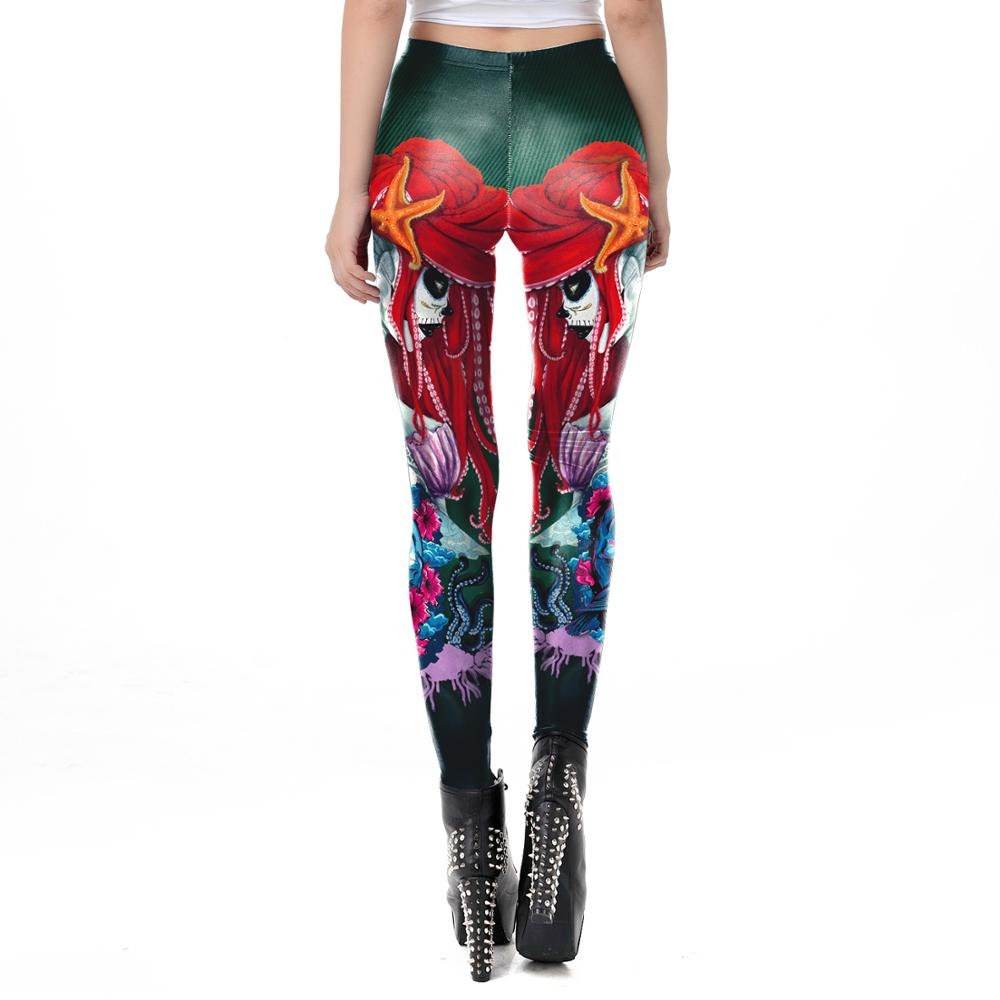 Day of the Dead Print Leggings | Yoga Pants | Dark Gothic Skull Stretchy - Small