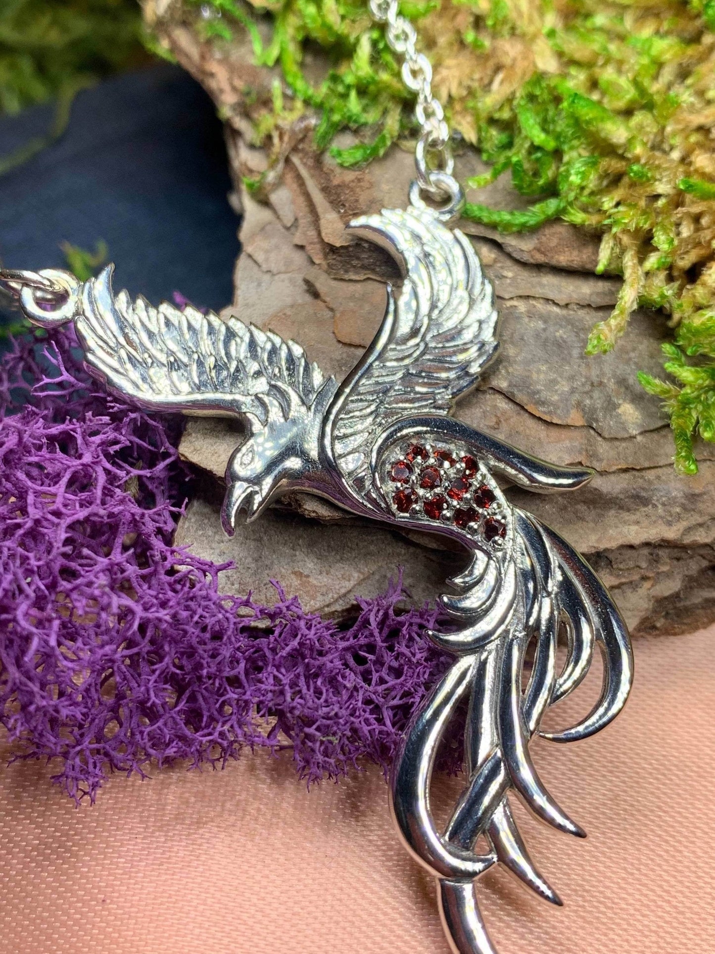 Starfire Phoenix Necklace - 18 / Amethyst