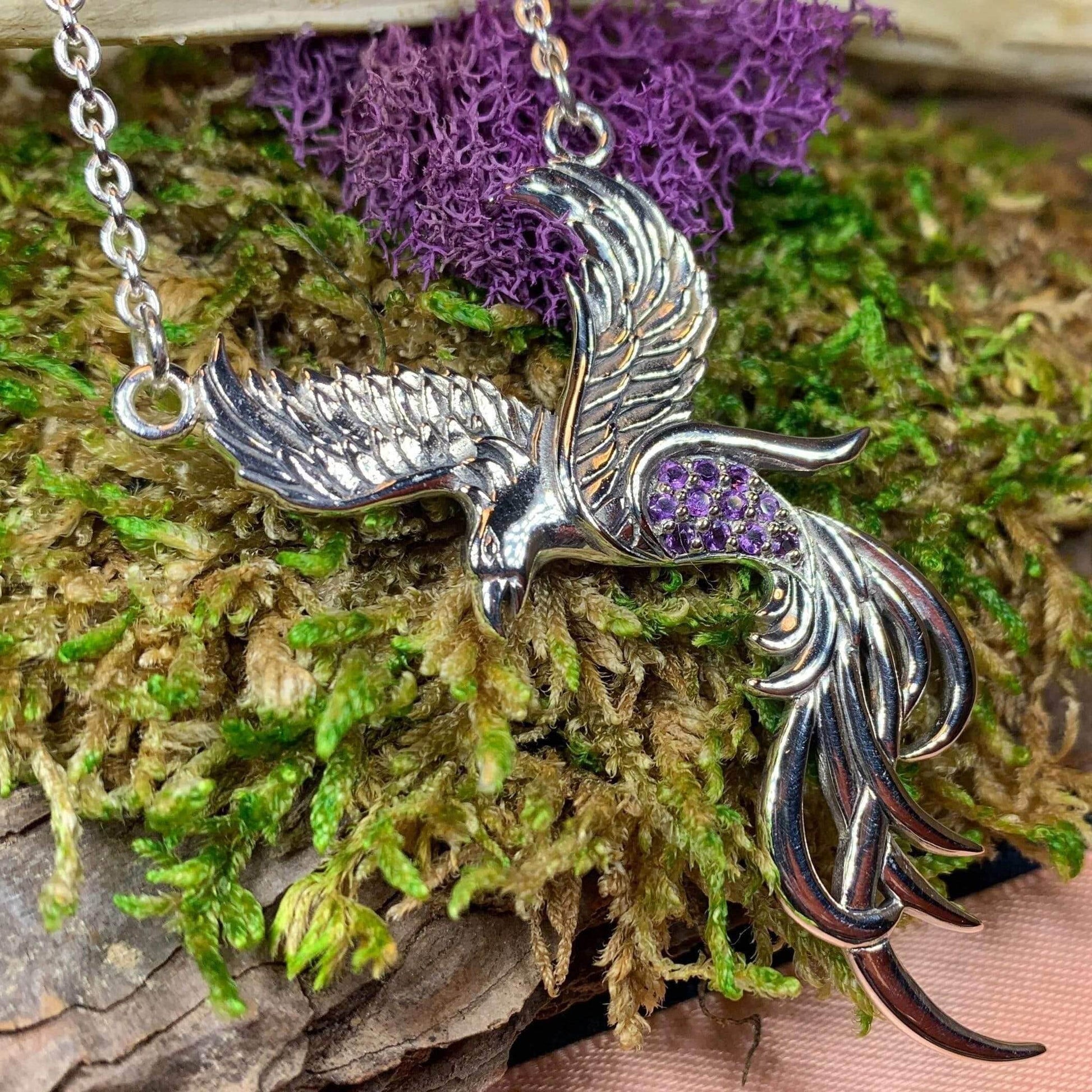 Starfire Phoenix Necklace - 18 / Amethyst