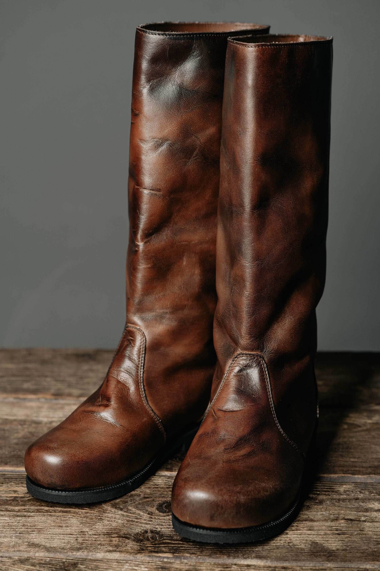 Ragnar leather boots (Vikings) - brown (lie photo) / 5