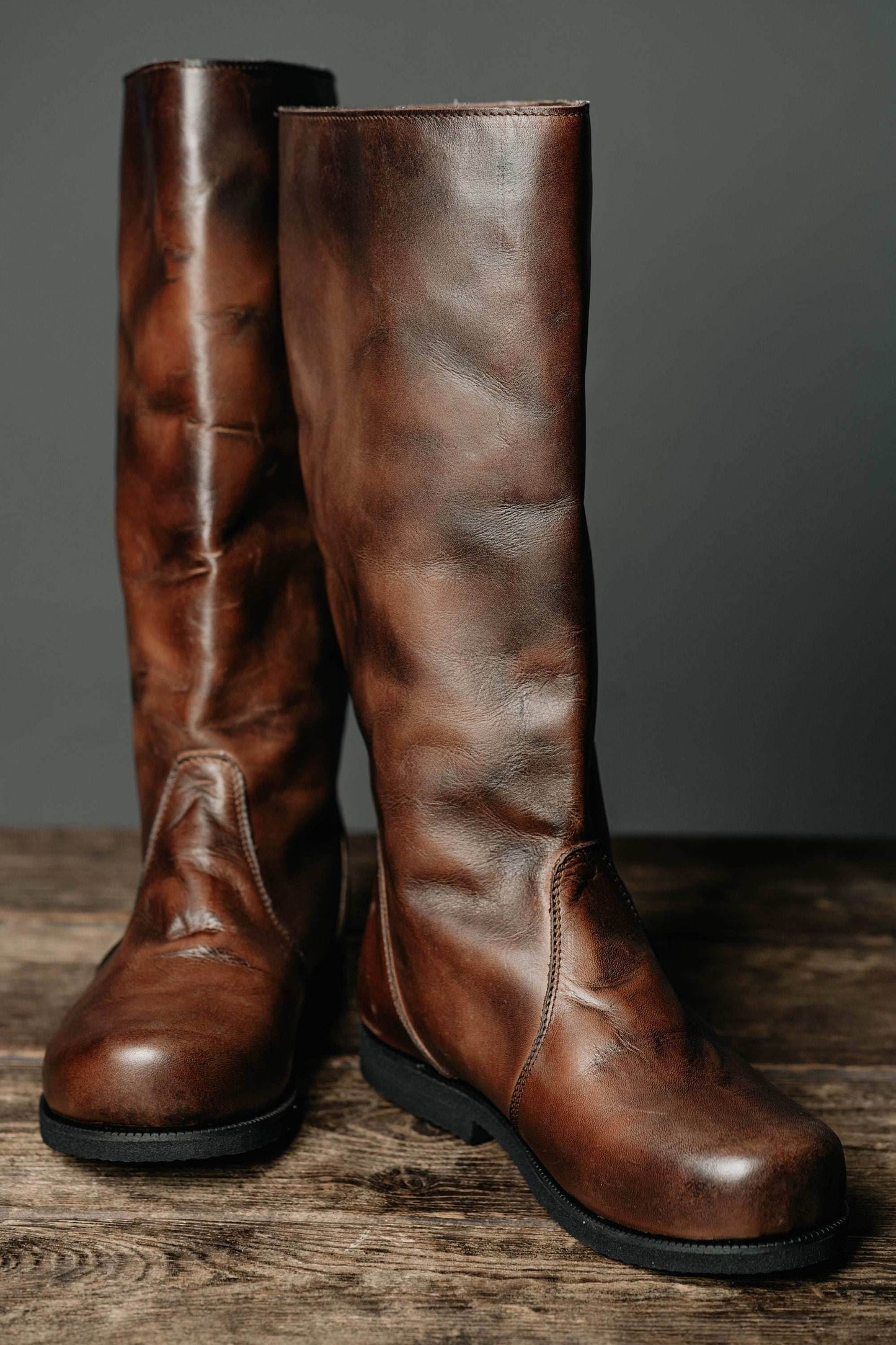 Ragnar leather boots (Vikings) - brown (lie photo) / 5