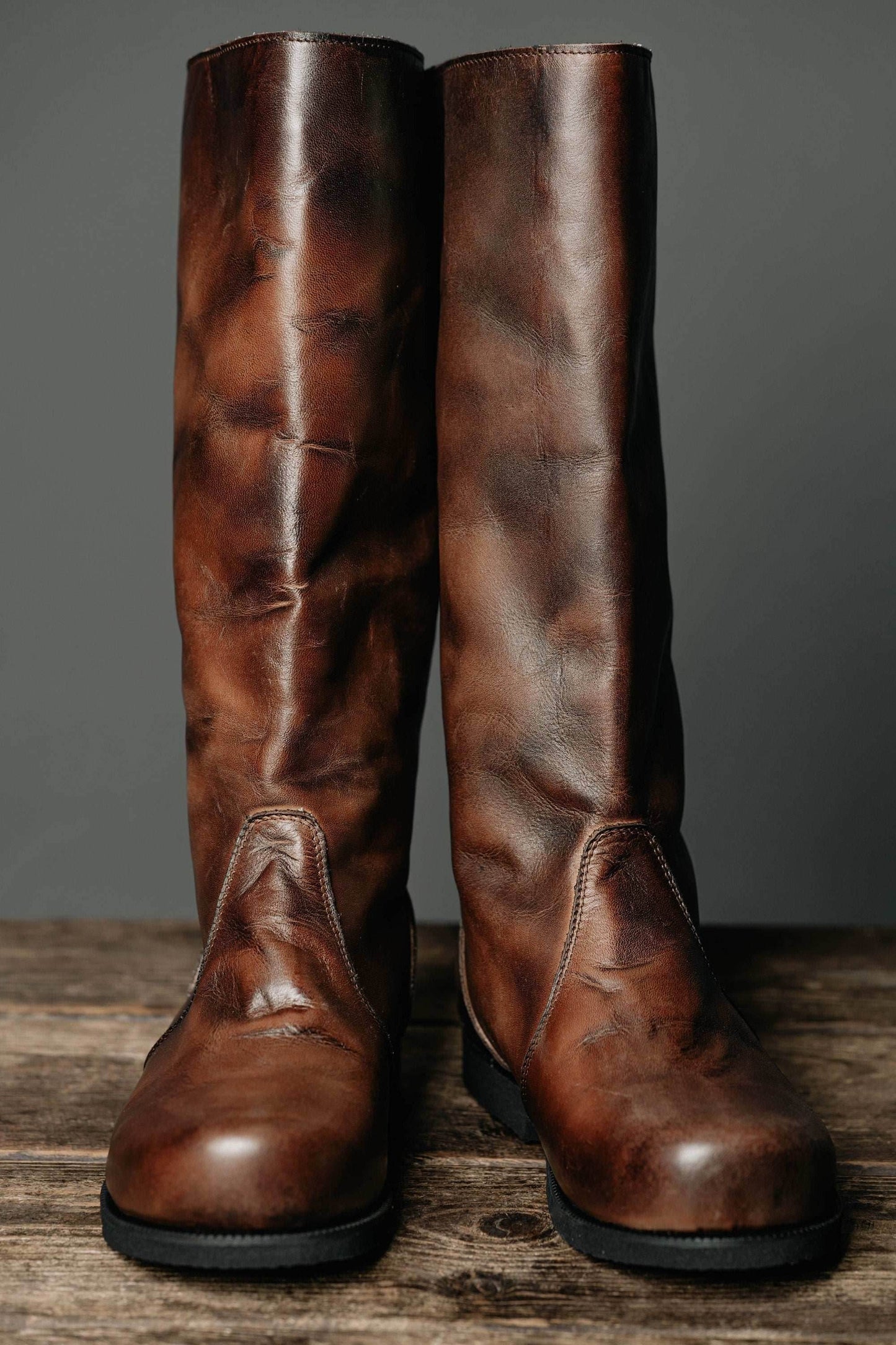 Ragnar leather boots (Vikings) - brown (lie photo) / 5