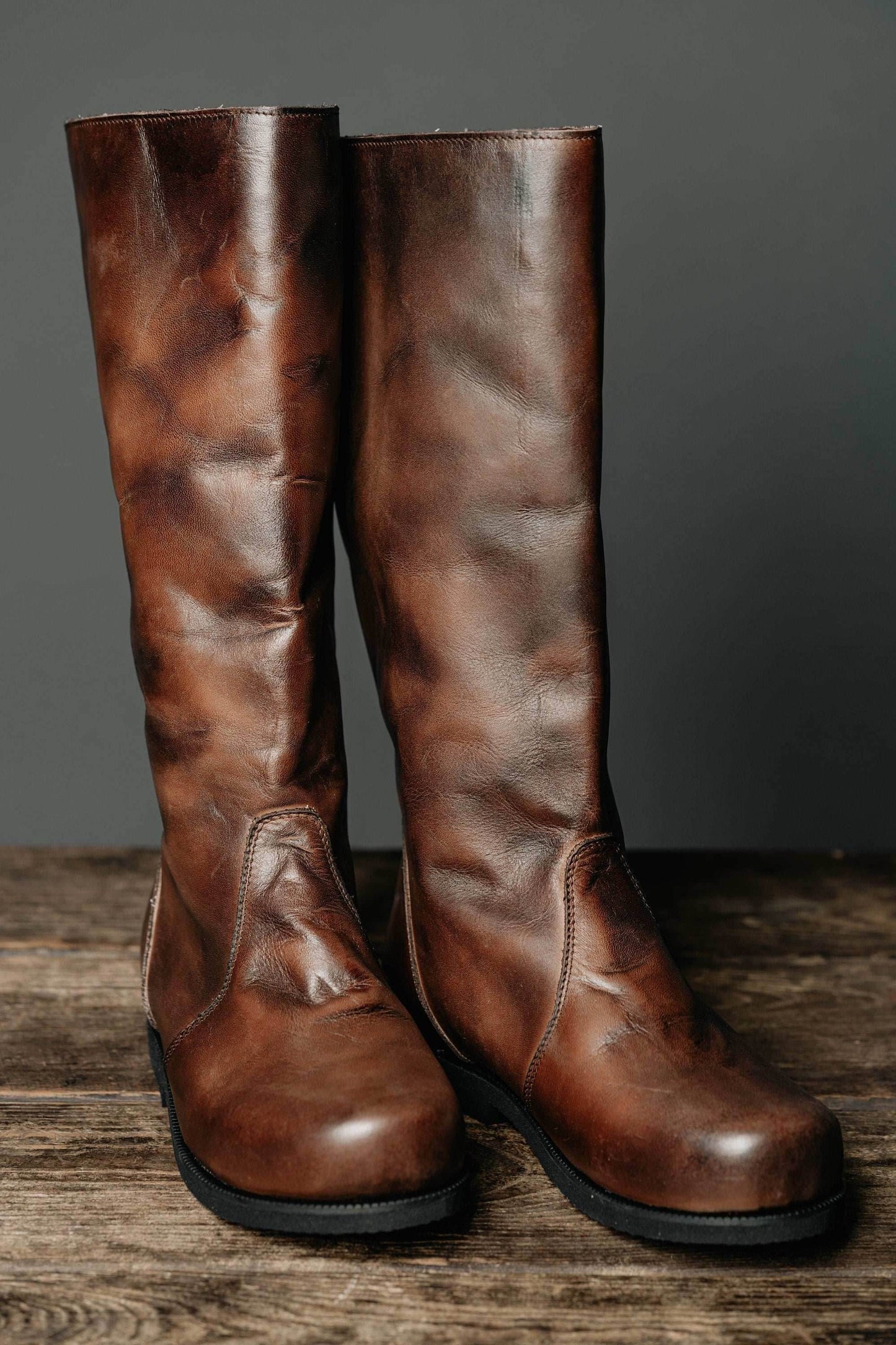 Ragnar leather boots (Vikings) - brown (lie photo) / 5