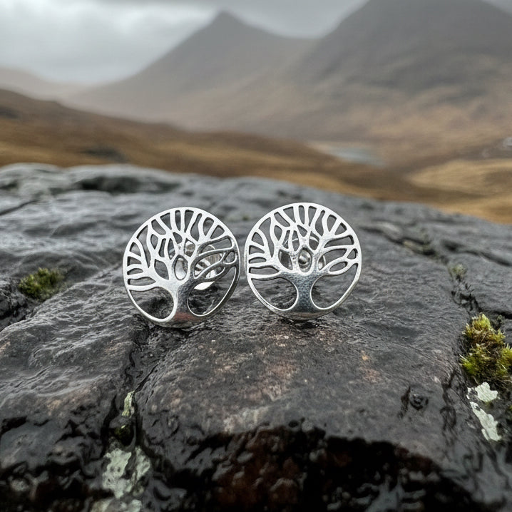 Tanya Tree of Life Stud Earrings