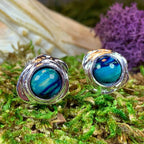Celtic Heathergems Post Earrings - Green