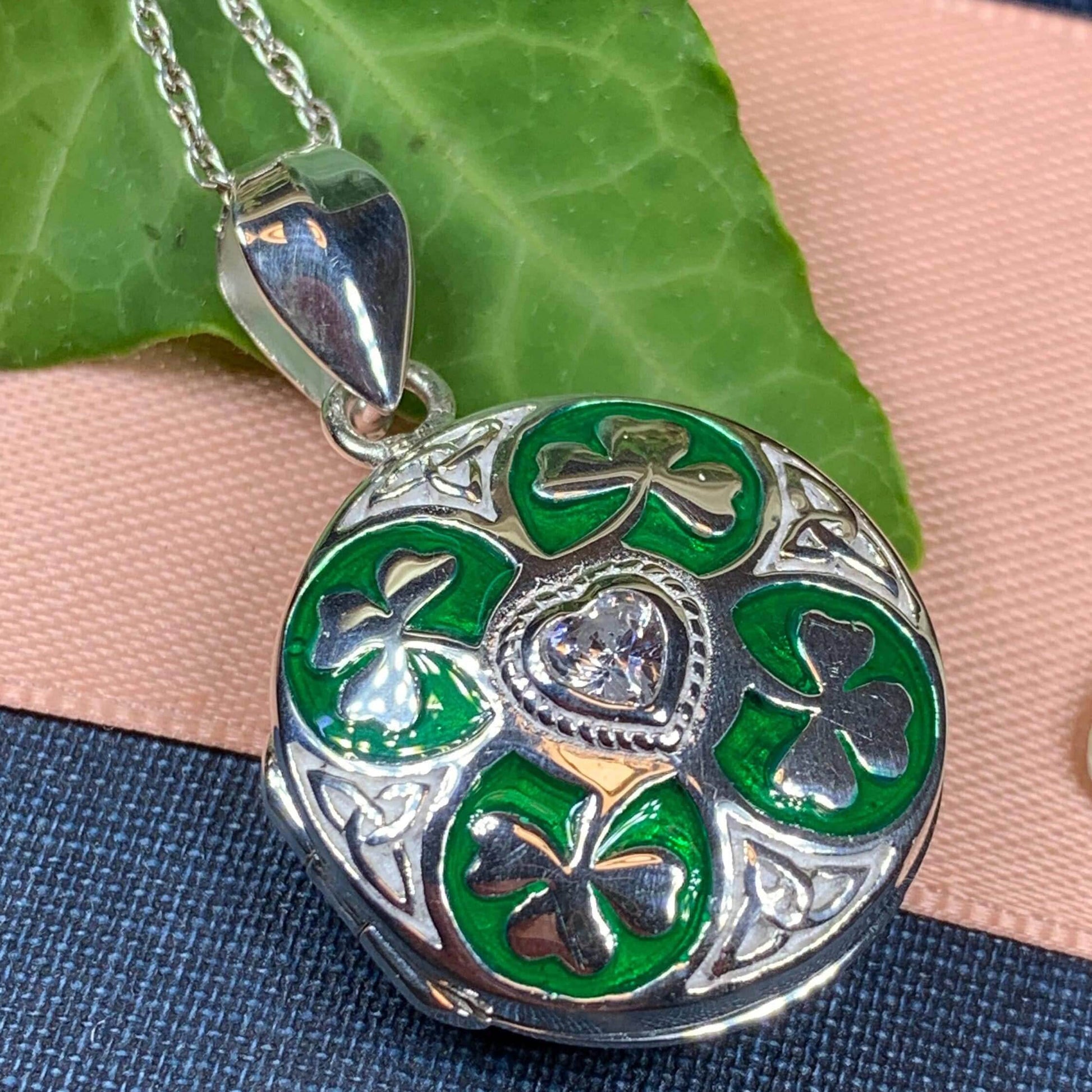 Shamrock Locket Necklace - 18