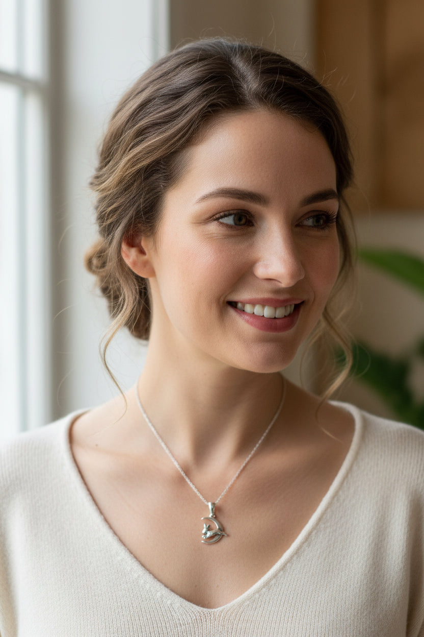Roxy Rabbit Moon Necklace