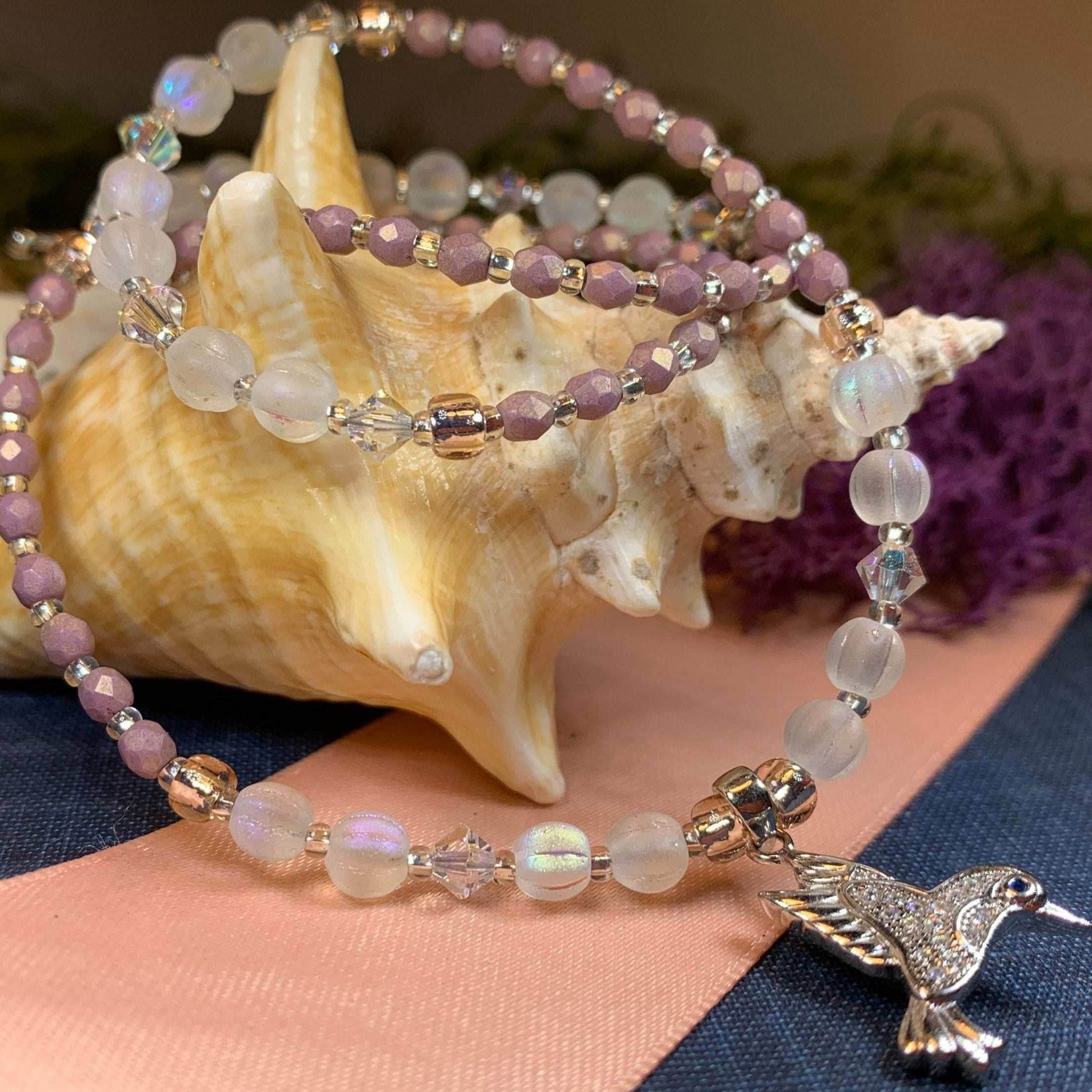 Summer Garden Hummingbird Necklace - 