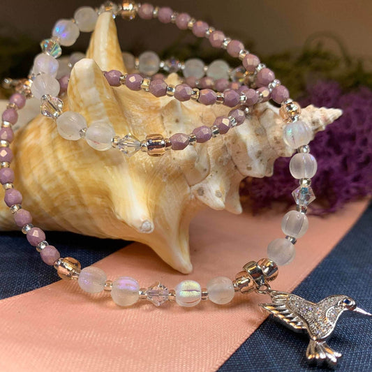 Summer Garden Hummingbird Necklace - 