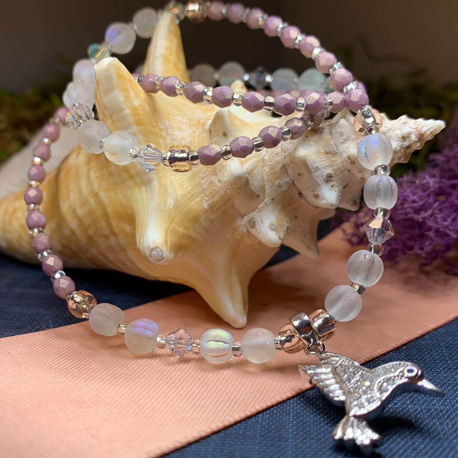 Summer Garden Hummingbird Necklace - 