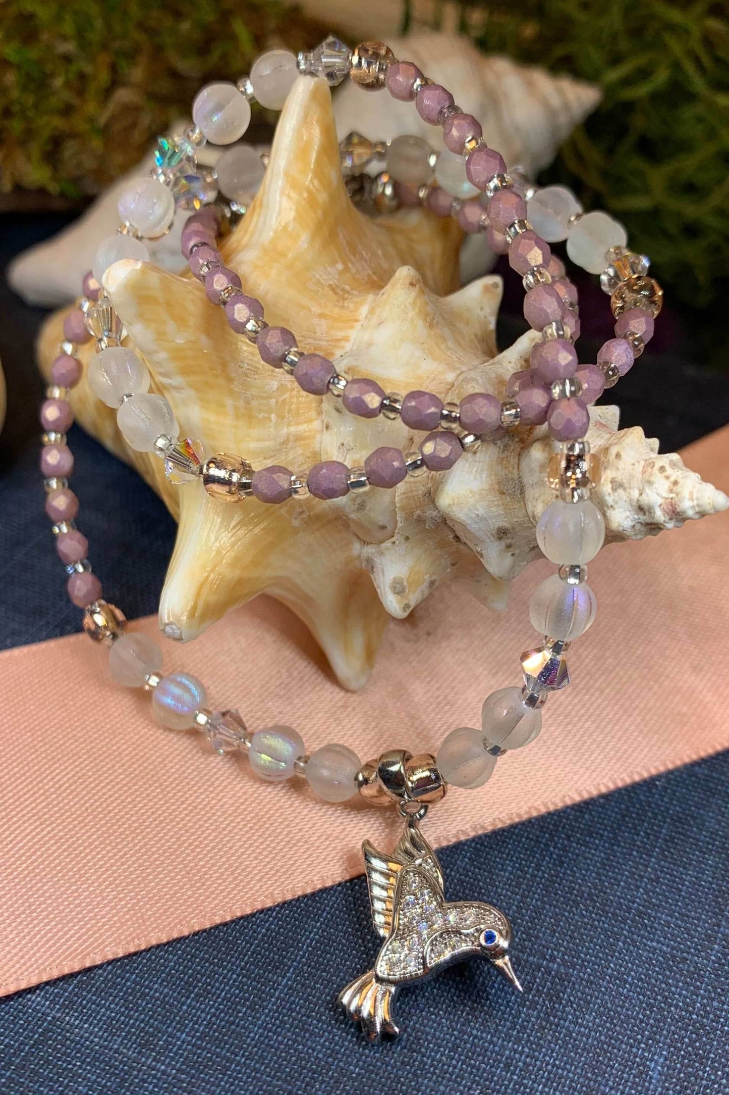 Summer Garden Hummingbird Necklace - 