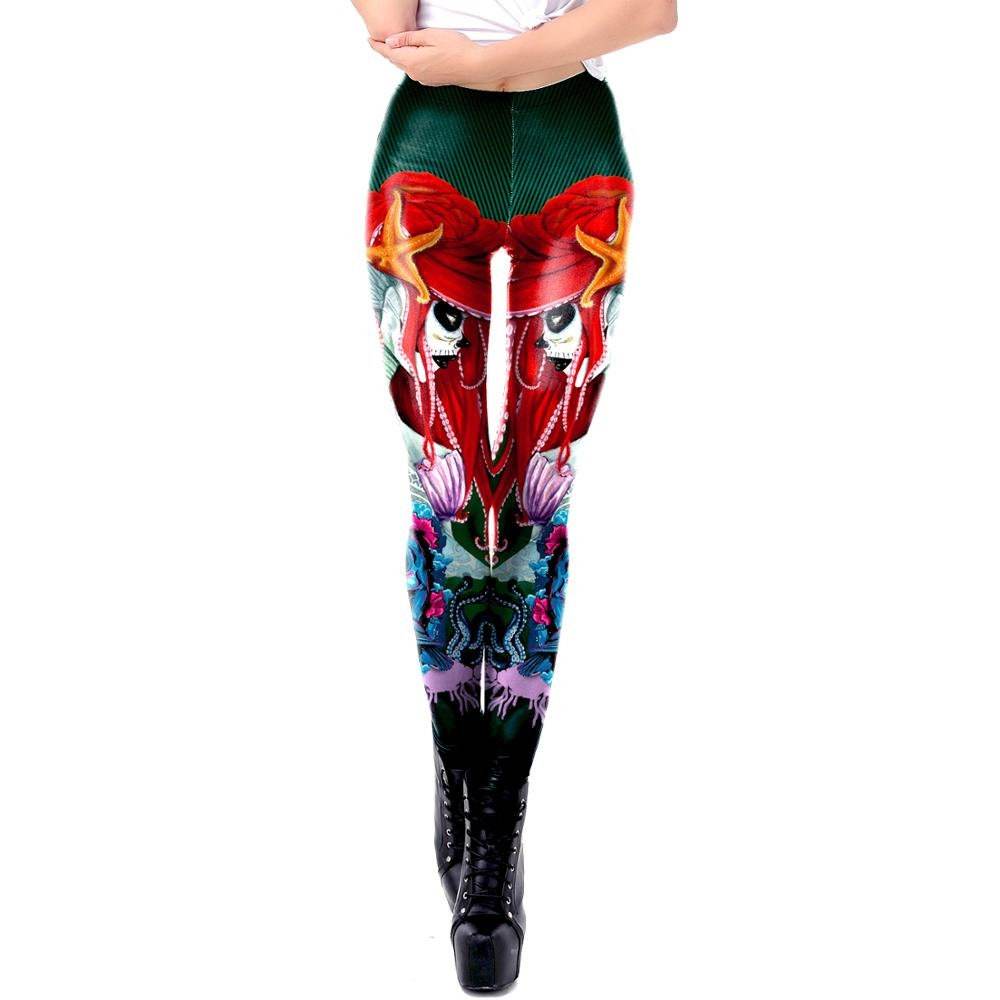 Day of the Dead Print Leggings | Yoga Pants | Dark Gothic Skull Stretchy - Small