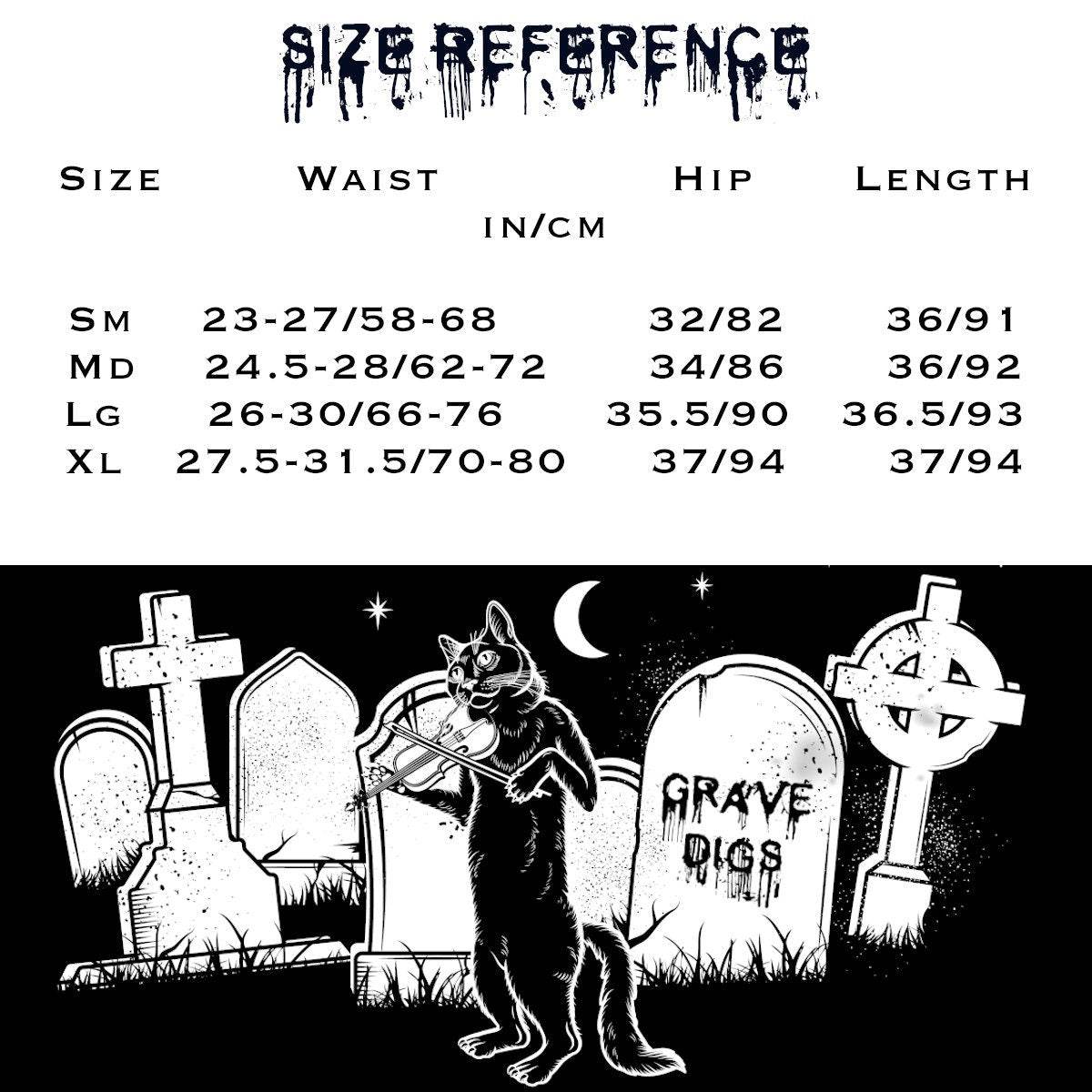 Skull Red Stripe Abstract Print Leggings | Yoga Pants | Dark Gothic Stretchy - Small