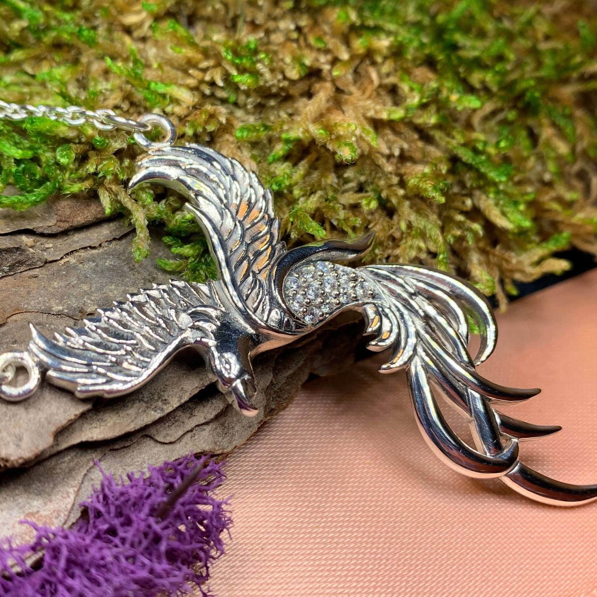 Starfire Phoenix Necklace - 18 / Amethyst