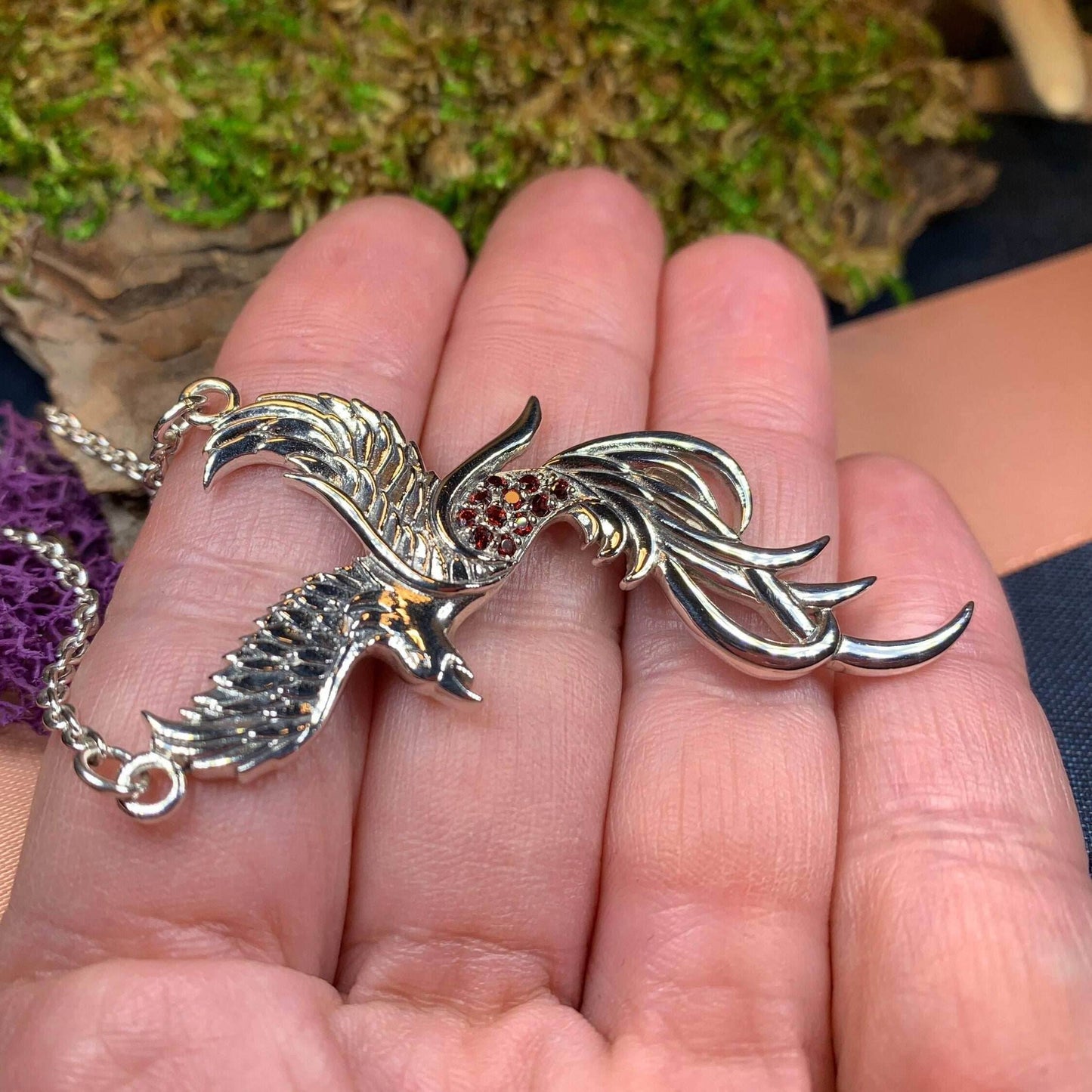 Starfire Phoenix Necklace - 18 / Amethyst