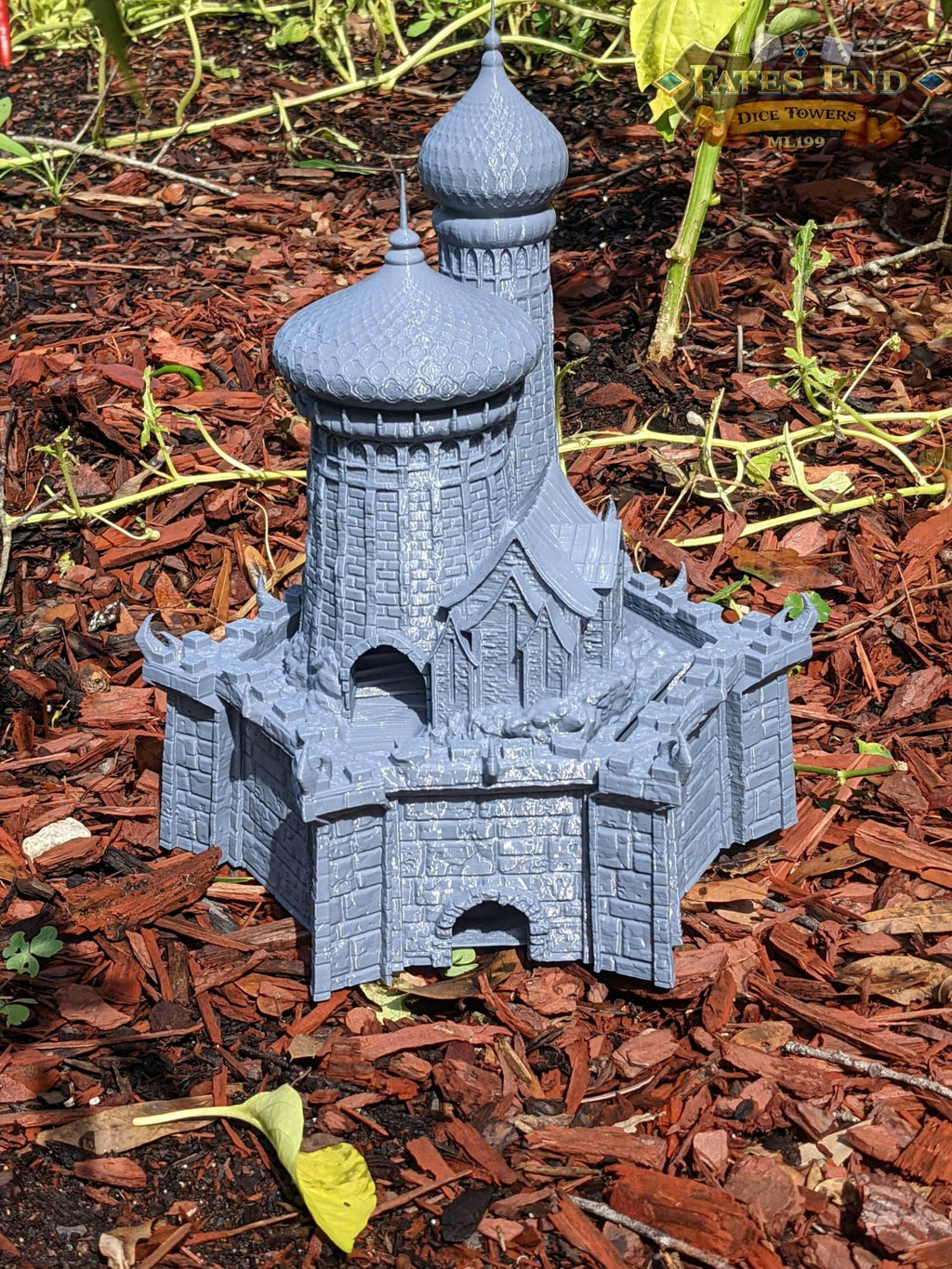 Dragonlance Weis-Hickman 3D Printed Dice Tower - Fate's End Collection - Embark on Legendary Quests, Honoring Epic Narratives with Each Roll - Black / Yes- Include Random Dice Set