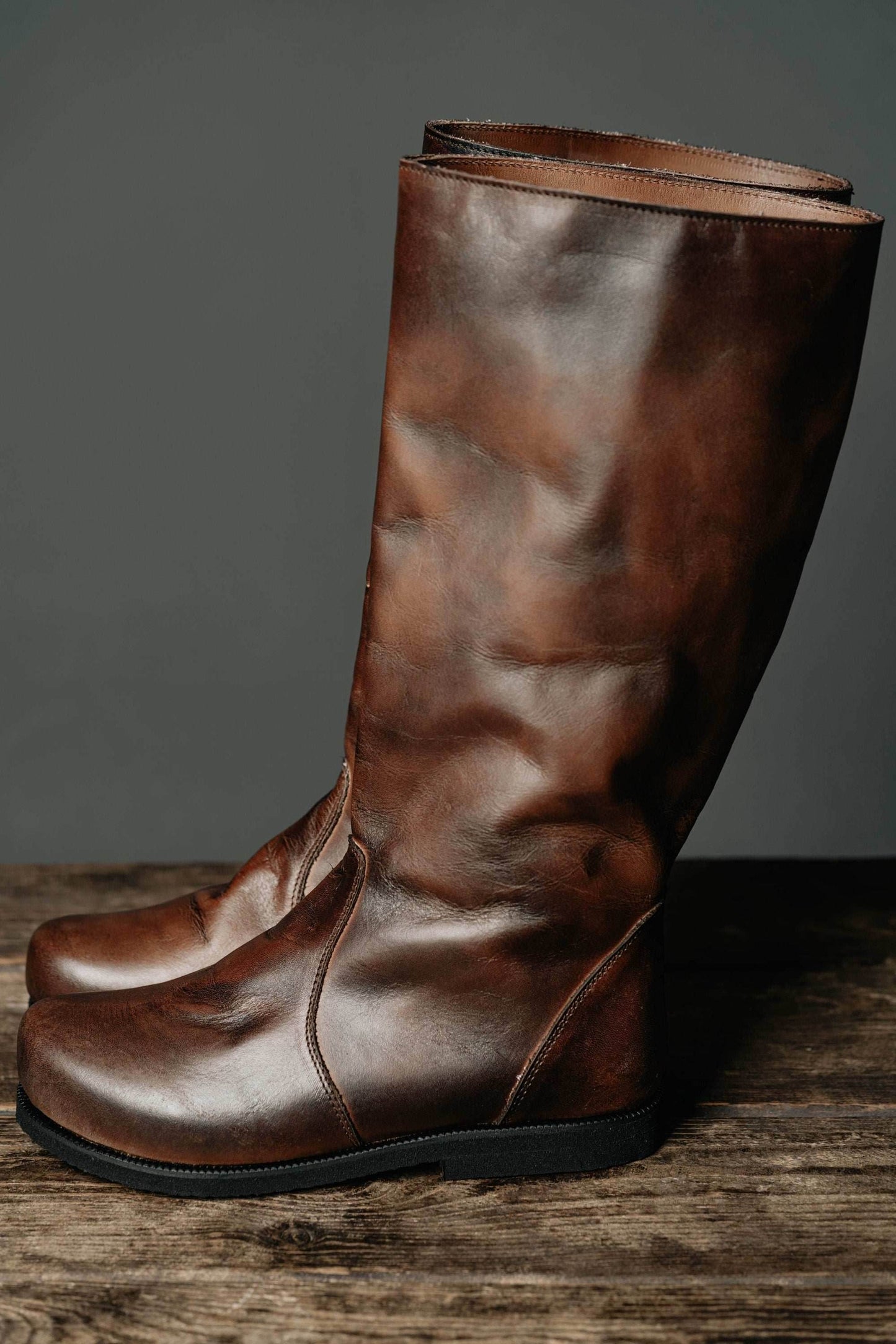 Ragnar leather boots (Vikings) - brown (lie photo) / 5