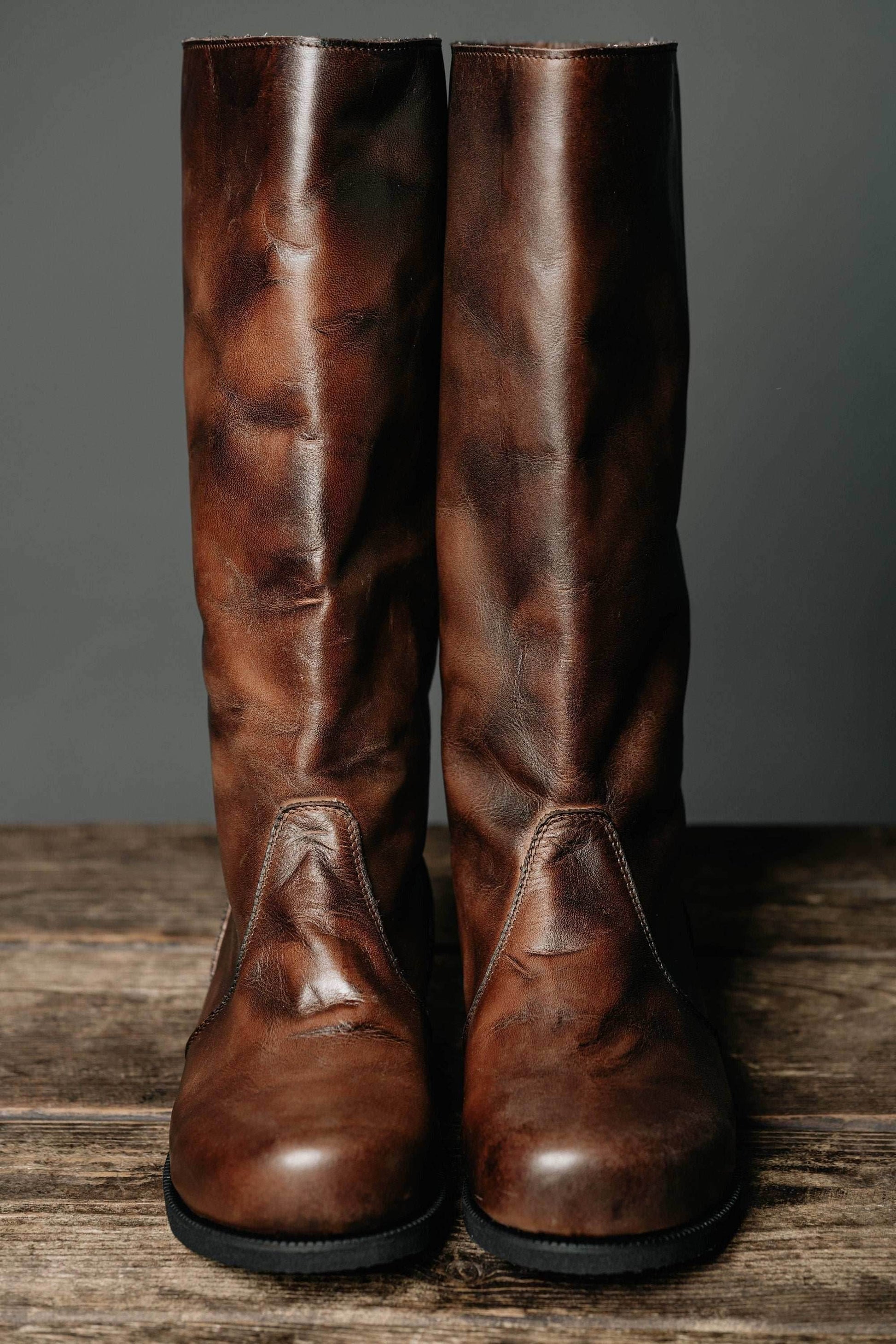 Ragnar leather boots (Vikings) - brown (lie photo) / 5