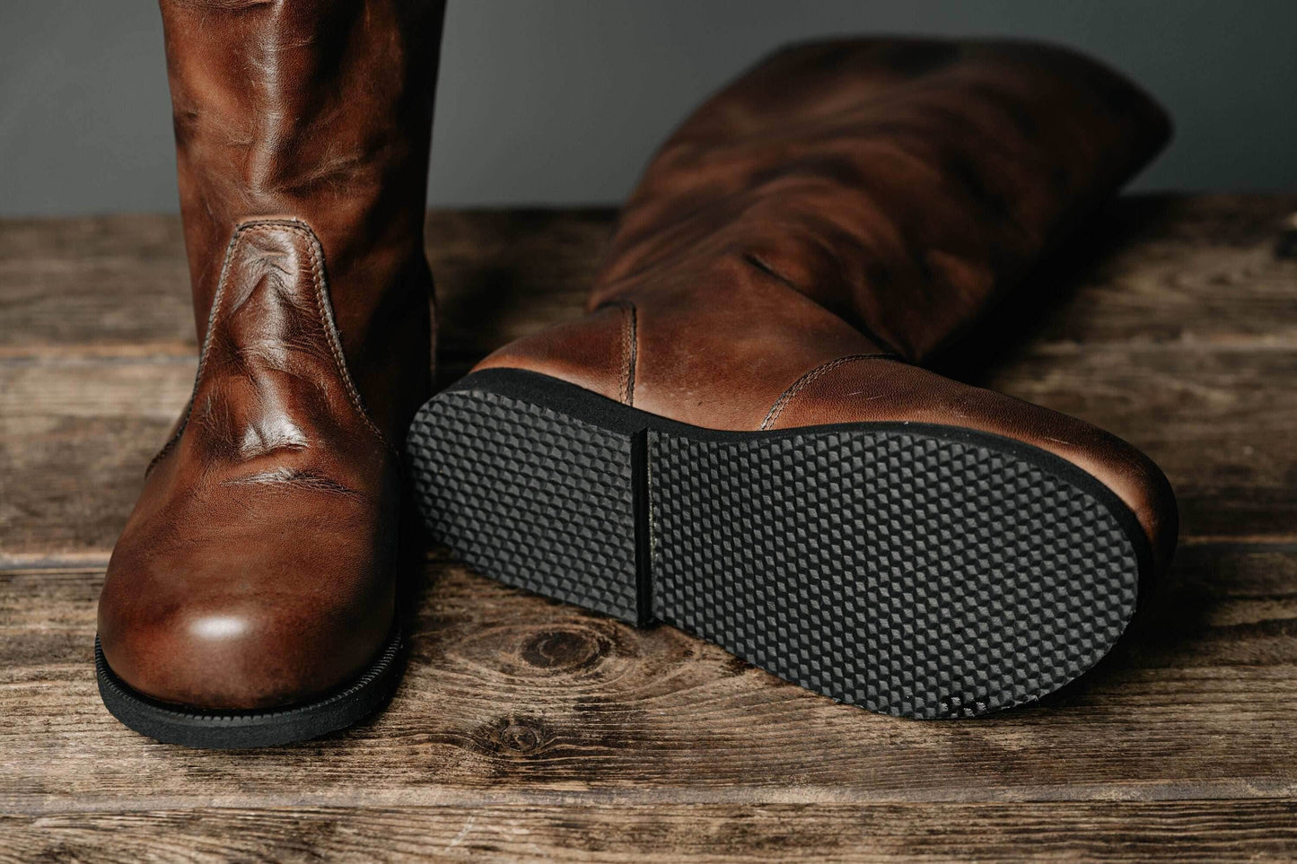 Ragnar leather boots (Vikings) - brown (lie photo) / 5